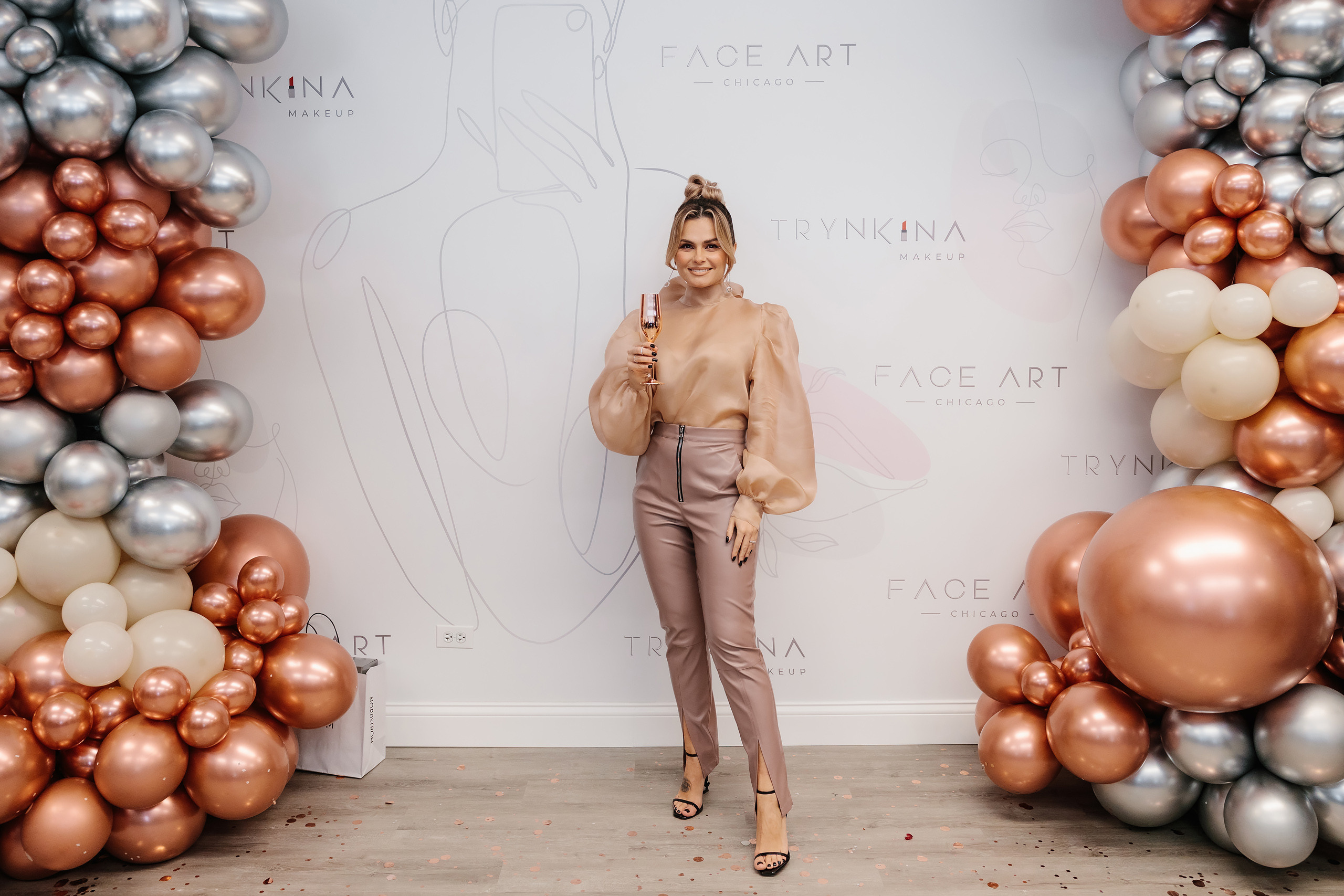 Grand Opening Trynkina Makeup 11.20.2022. Wedding family event photographer in Chicago Nick Yushevich