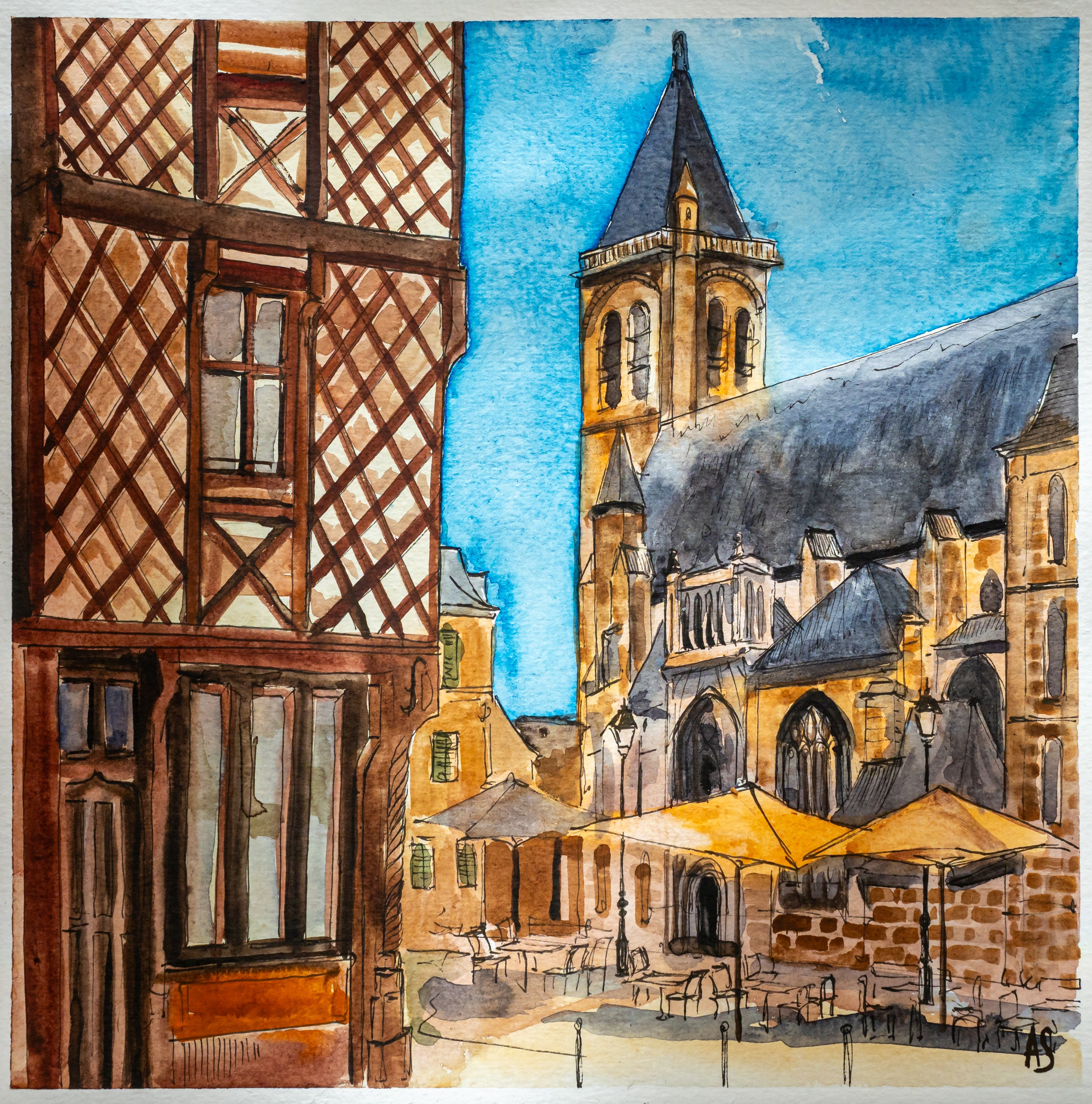 Urban views. Angelina Sorokopud. Artist in Strasbourg