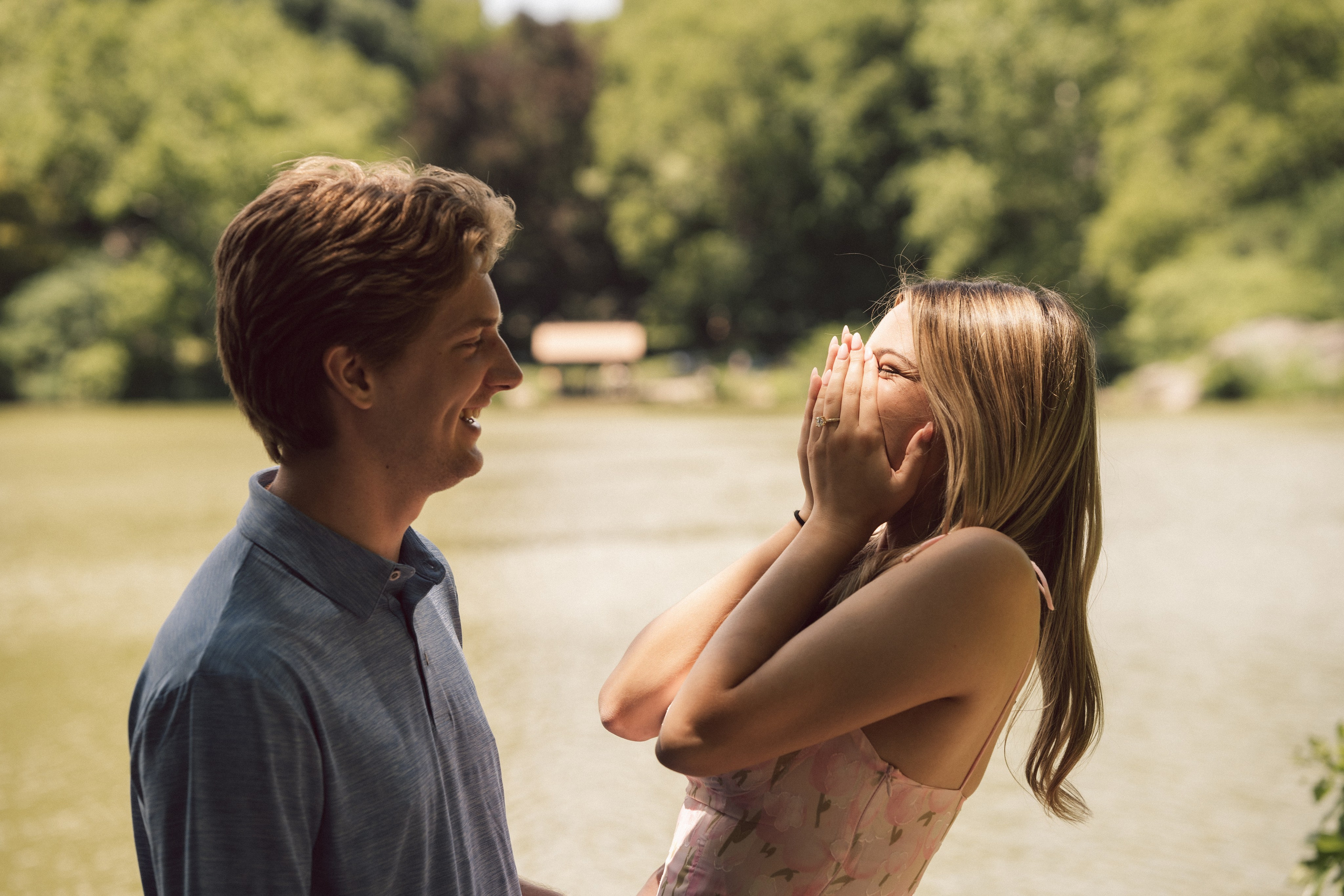 Surprise proposal Central Park. New York + destination photographer