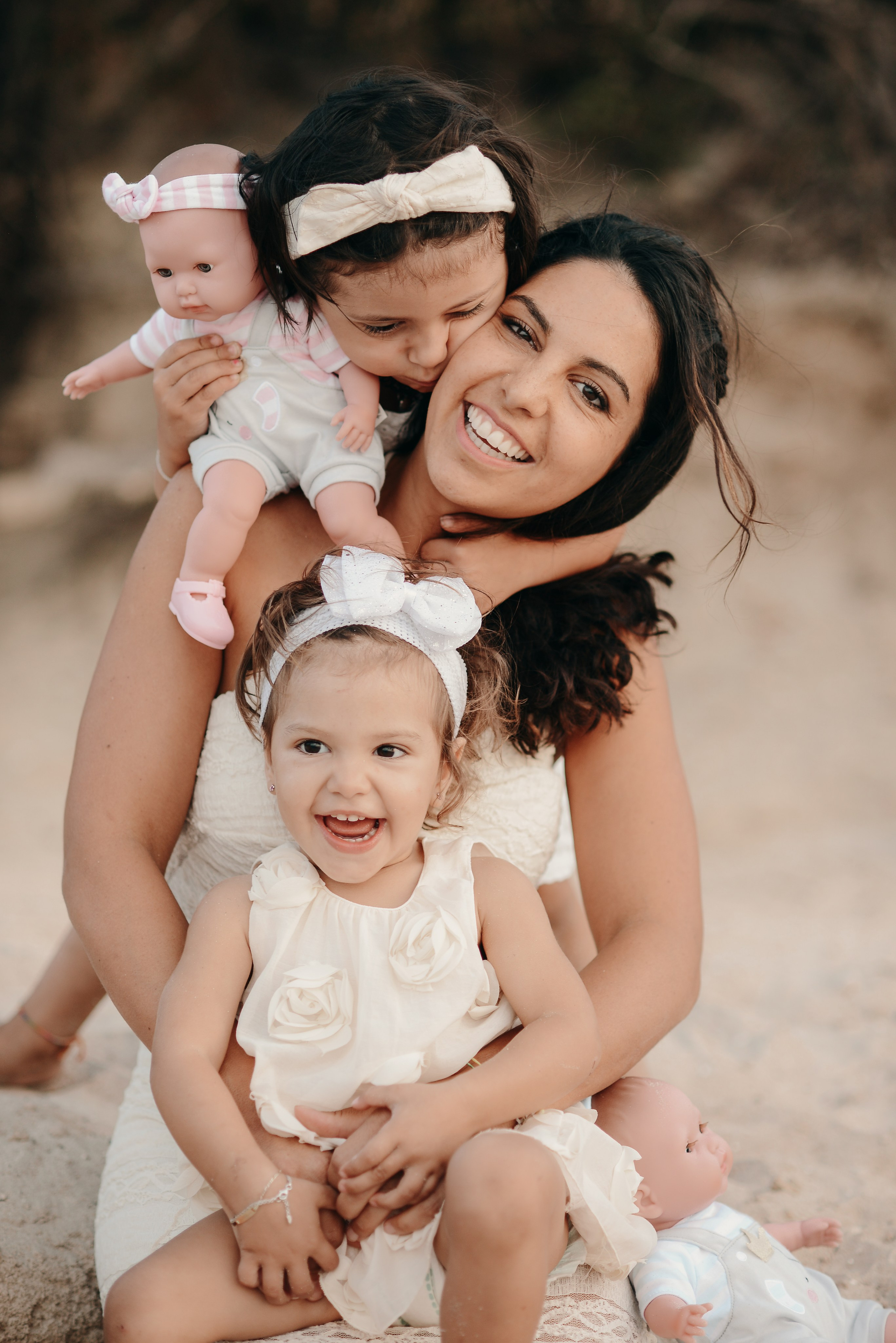 a cute picture of a mom and her kids