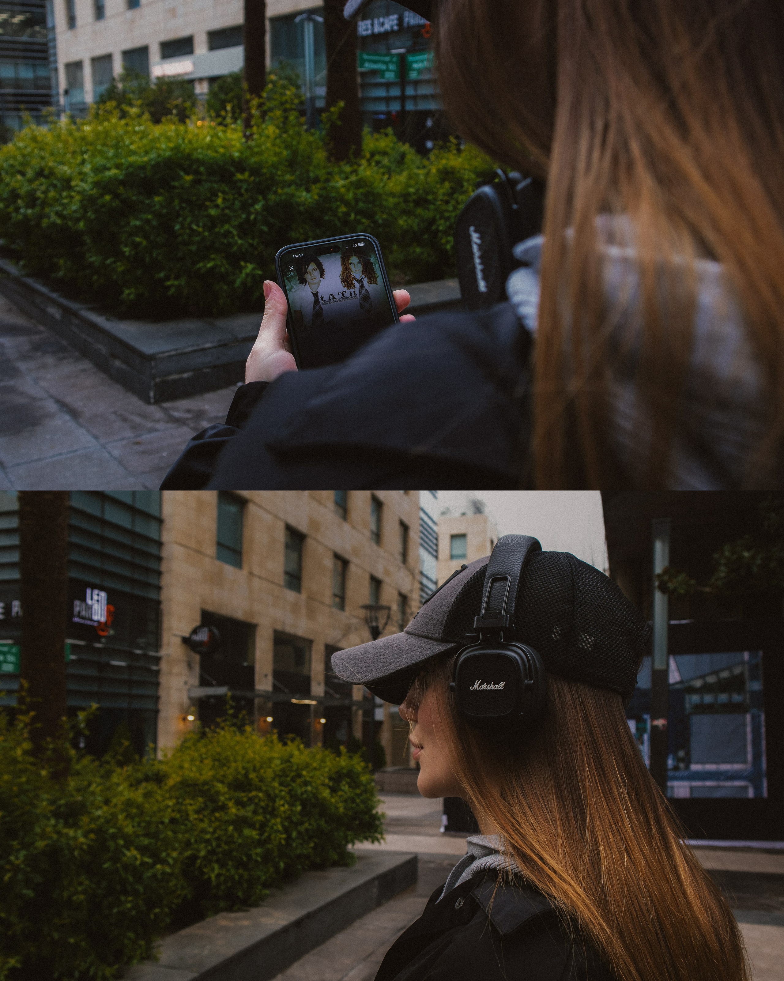 Vika — cold city, rain & music. Veronika Basova — Photographer in Amman, Jordan | Cinematic Visual Storyteller