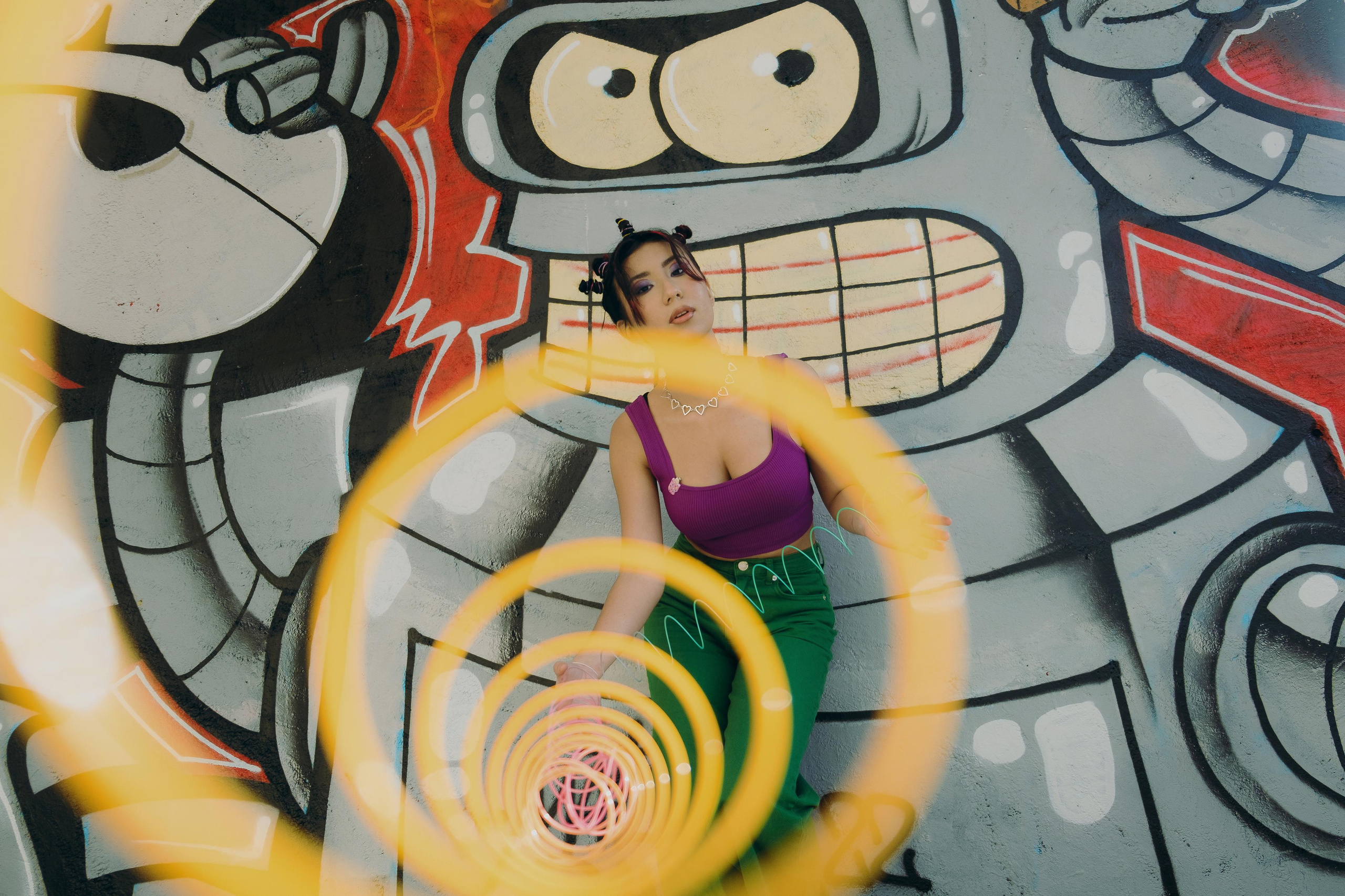 Bright creative photo session in Spain