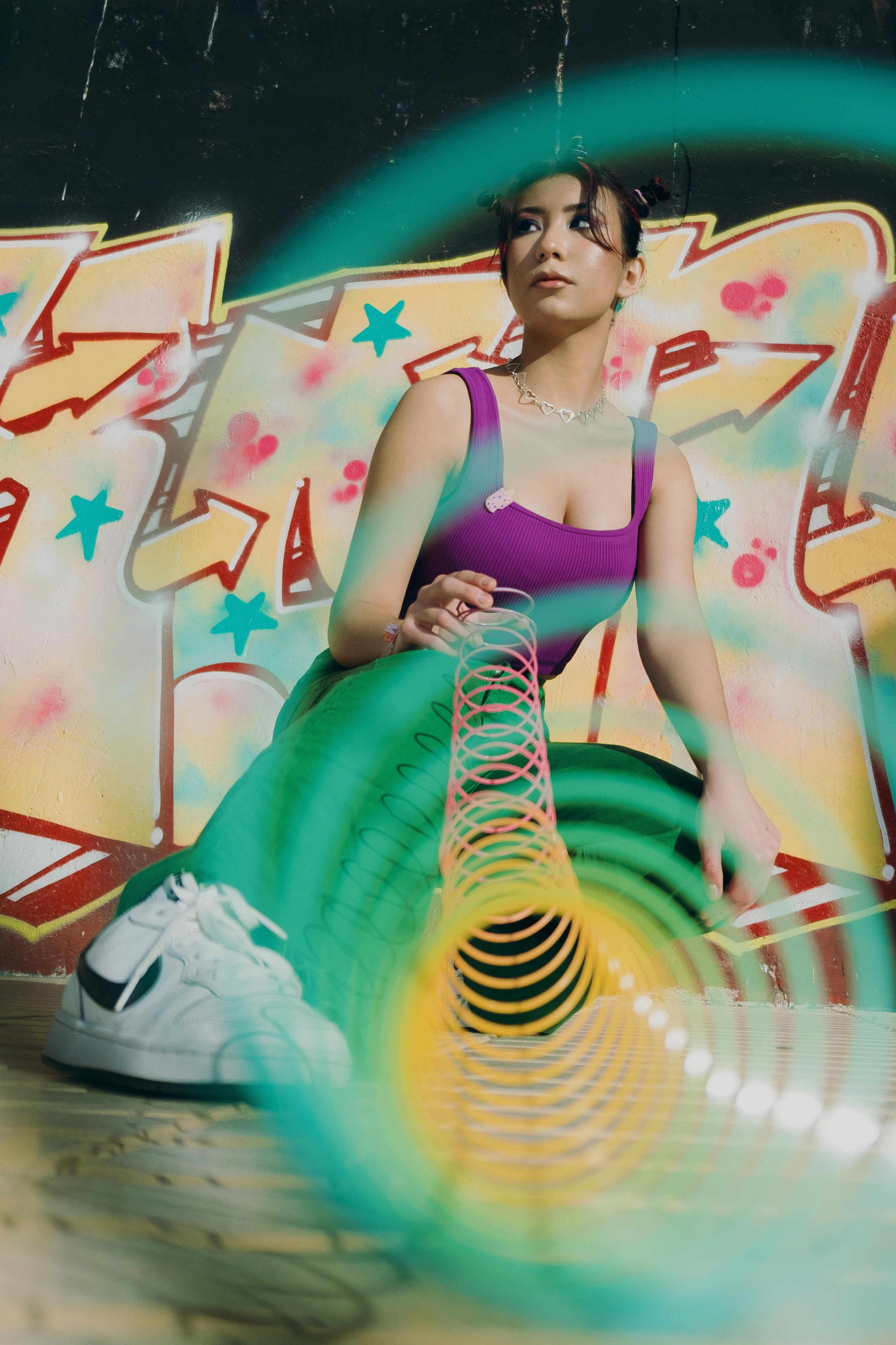 Bright creative photo session in Spain