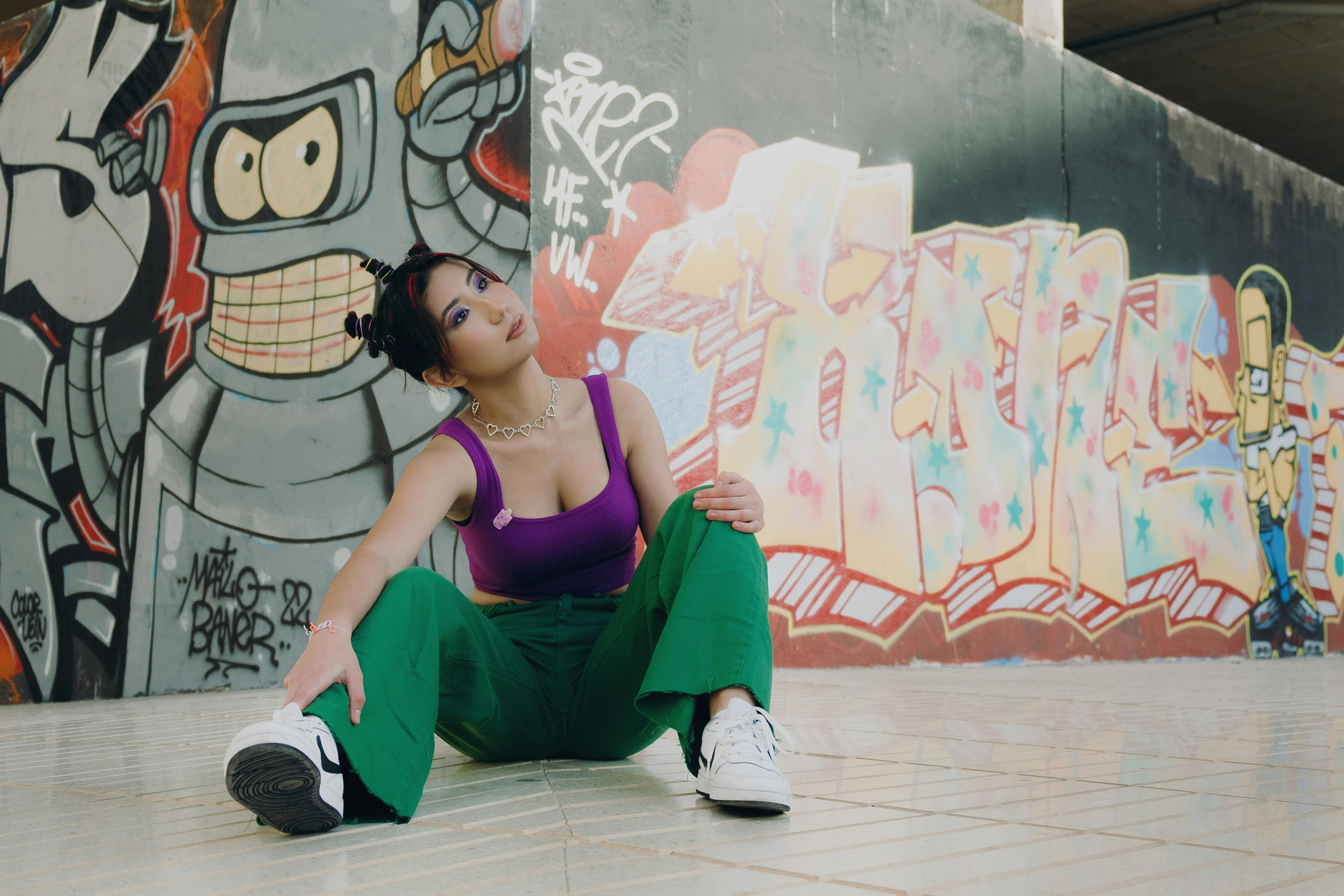 Bright creative photo session in Spain