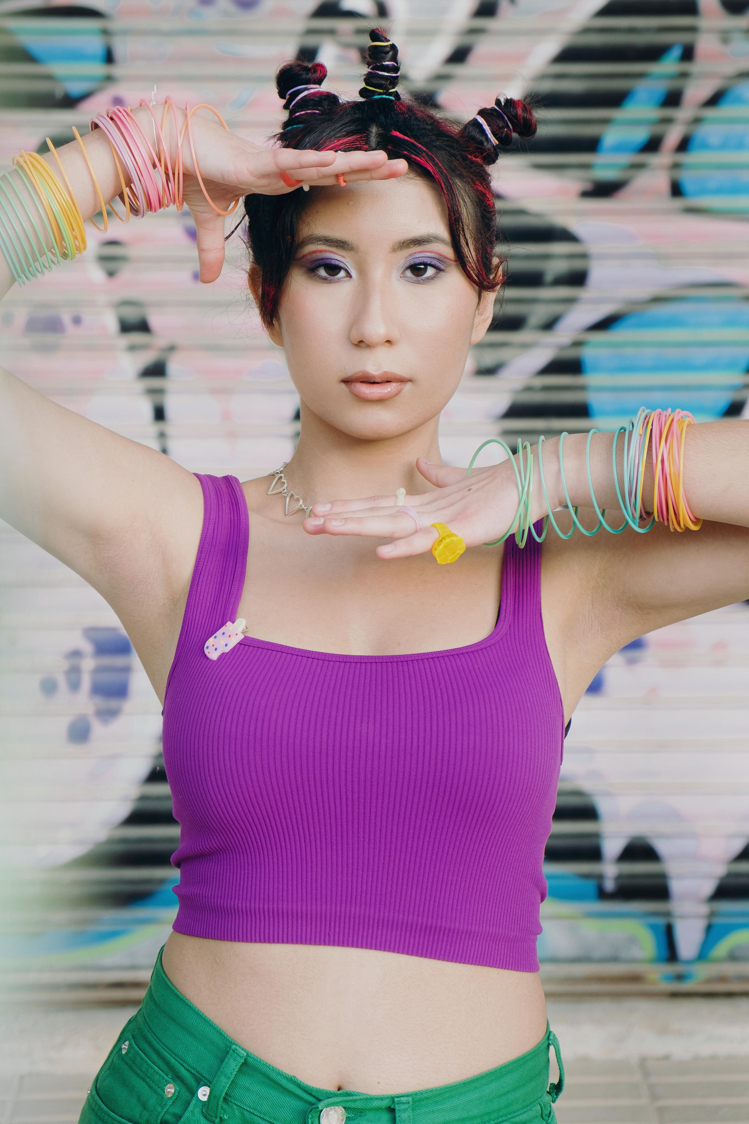 Bright creative photo session in Spain