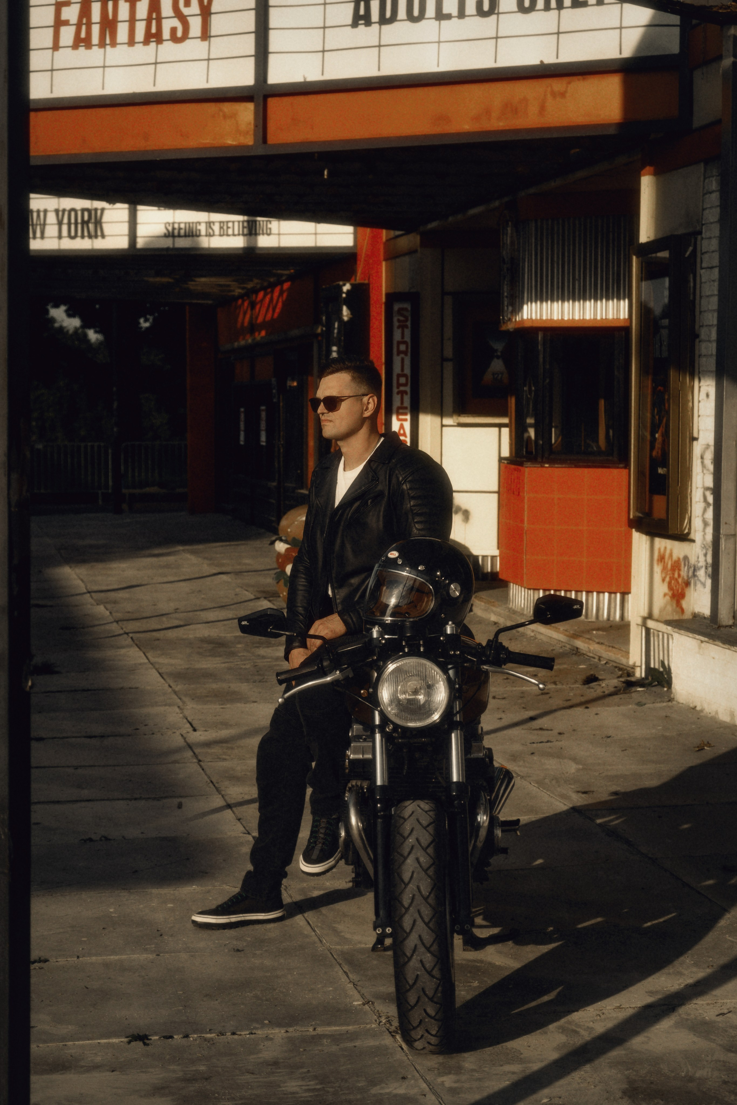 Café Racer Style Photography — Brutal Man & Custom Bike