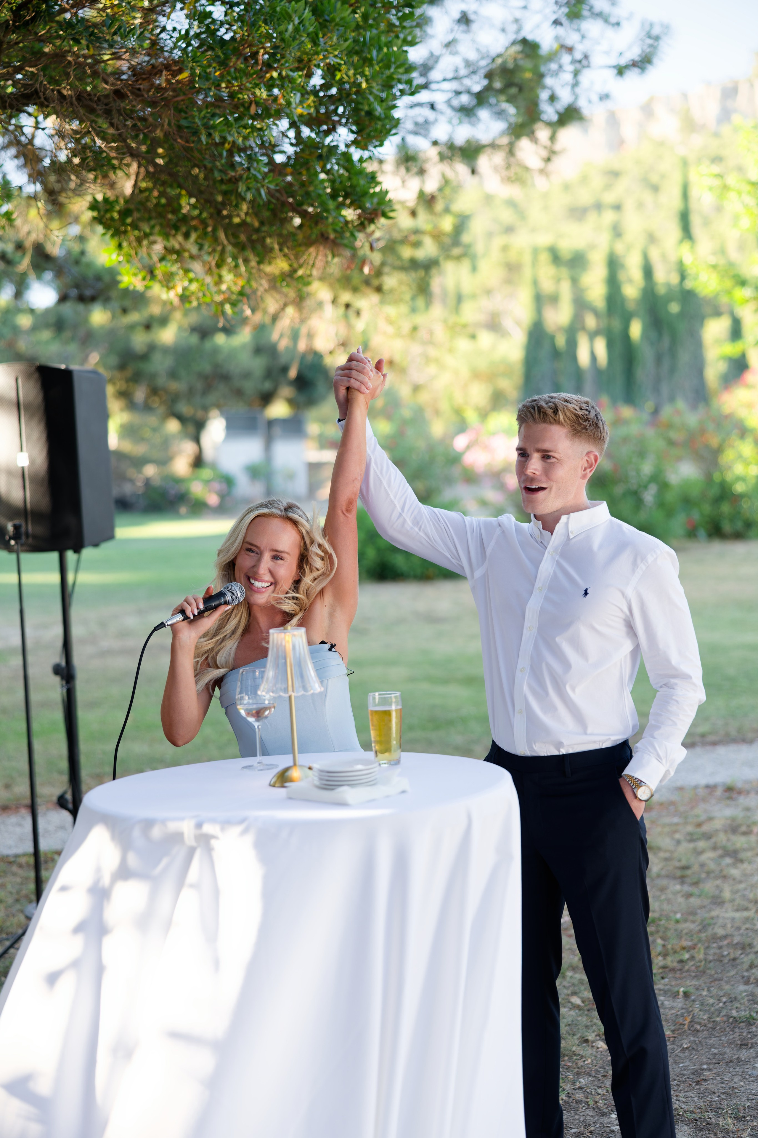 Welcome dinner at Château l’Hospitalet. Destination Wedding Photographer — Nikita Burtsev