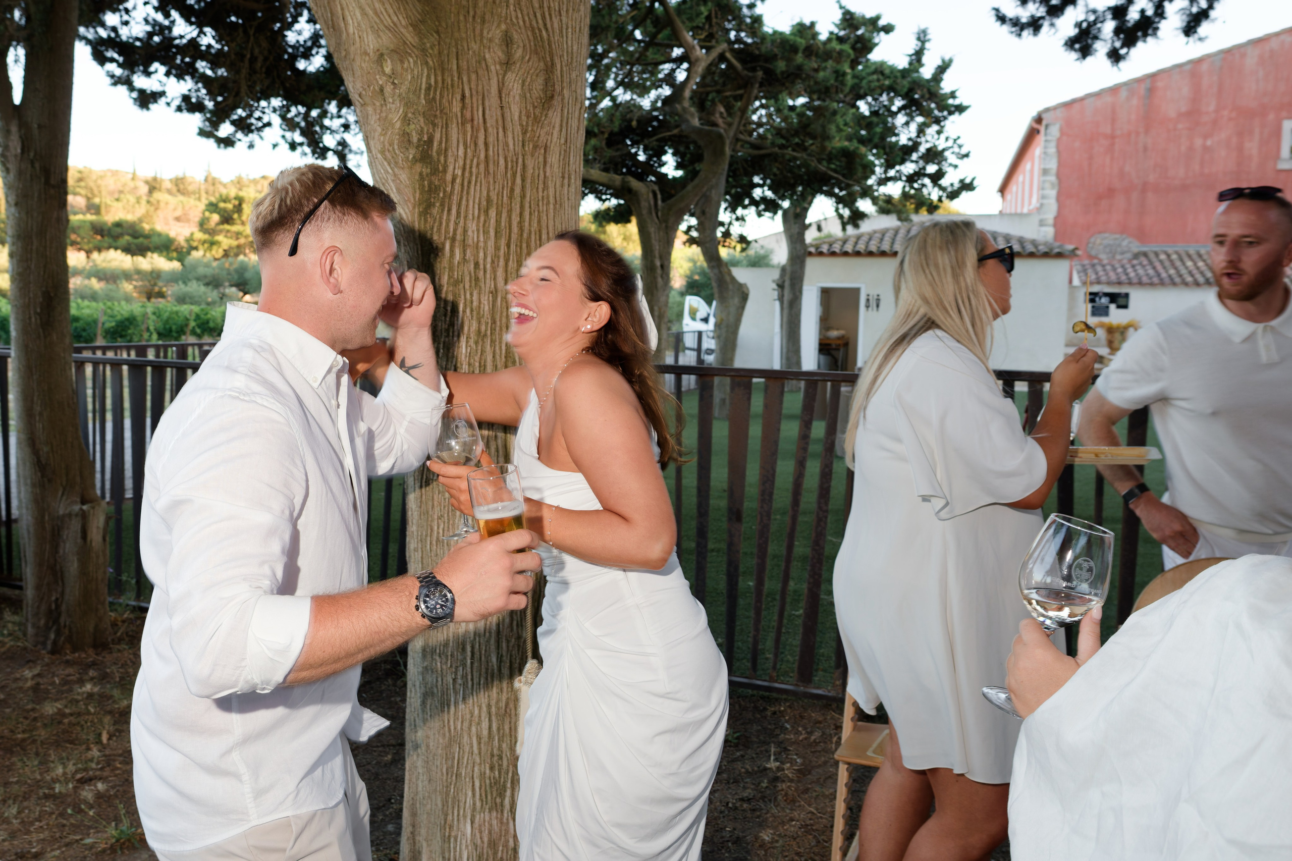 Welcome dinner at Château l’Hospitalet. Destination Wedding Photographer — Nikita Burtsev