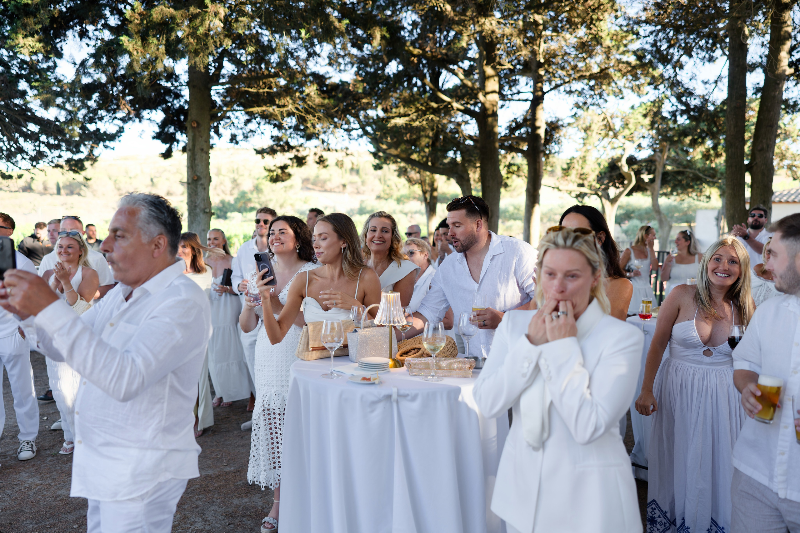 Welcome dinner at Château l’Hospitalet. Destination Wedding Photographer — Nikita Burtsev
