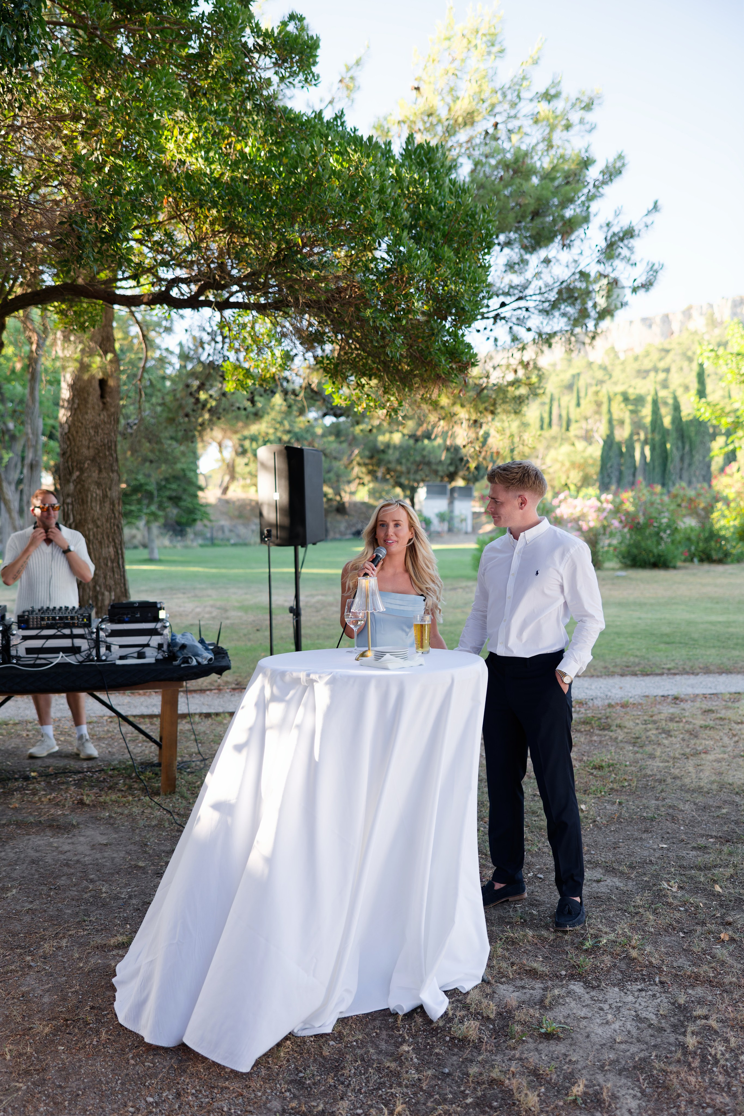 Welcome dinner at Château l’Hospitalet. Destination Wedding Photographer — Nikita Burtsev