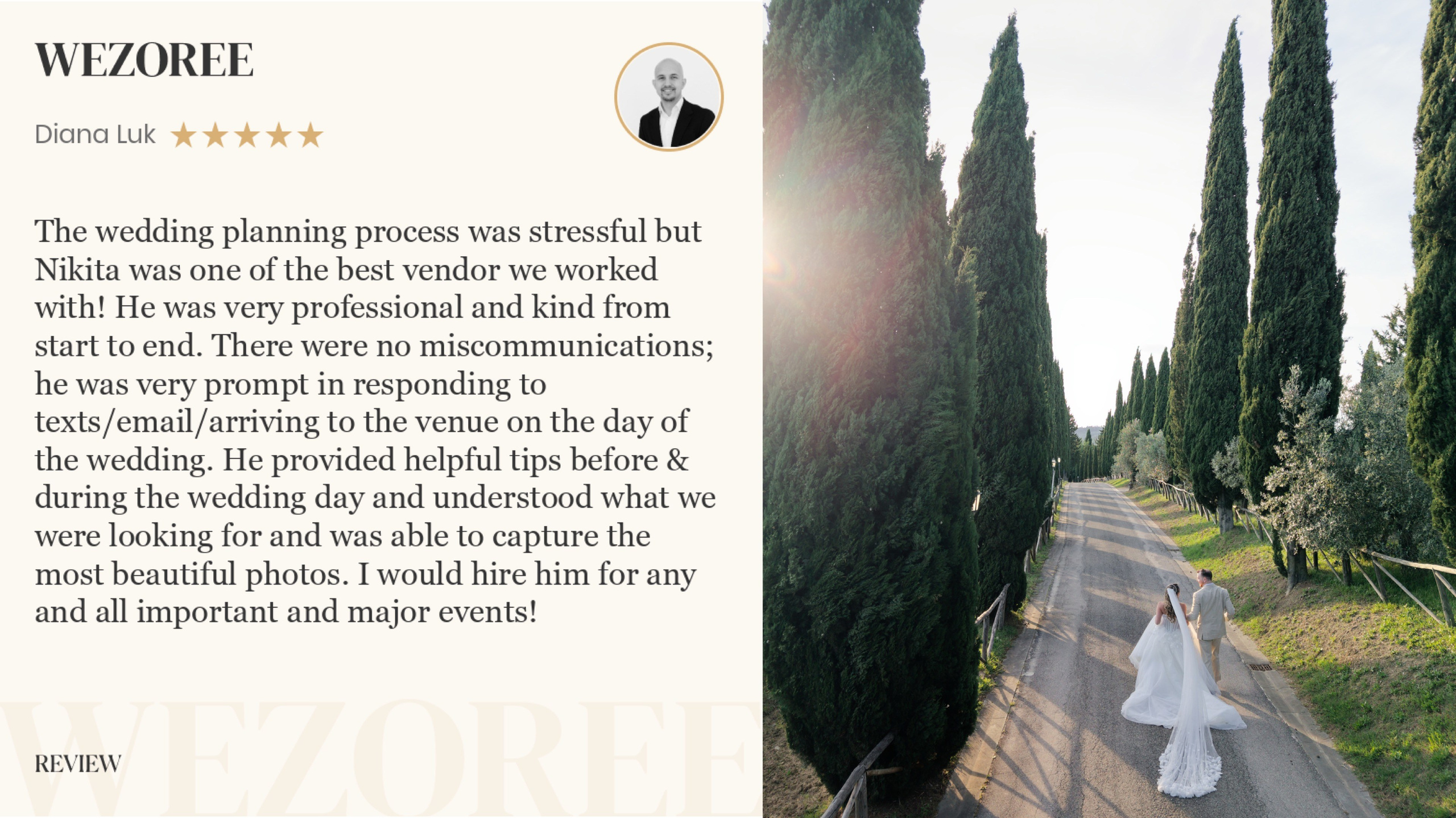 Reviews. Destination Wedding Photographer — Nikita Burtsev