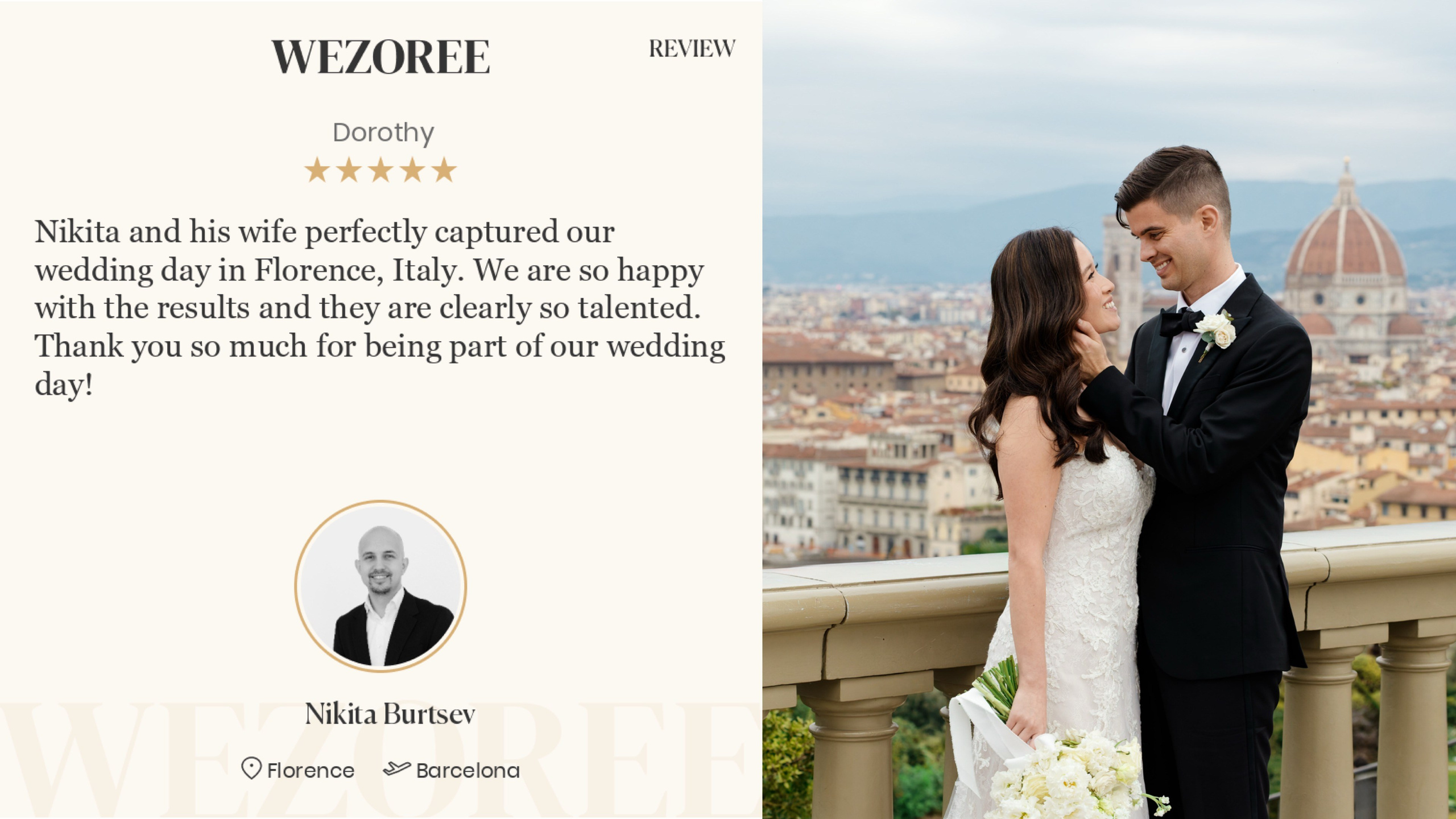 Reviews. Destination Wedding Photographer — Nikita Burtsev