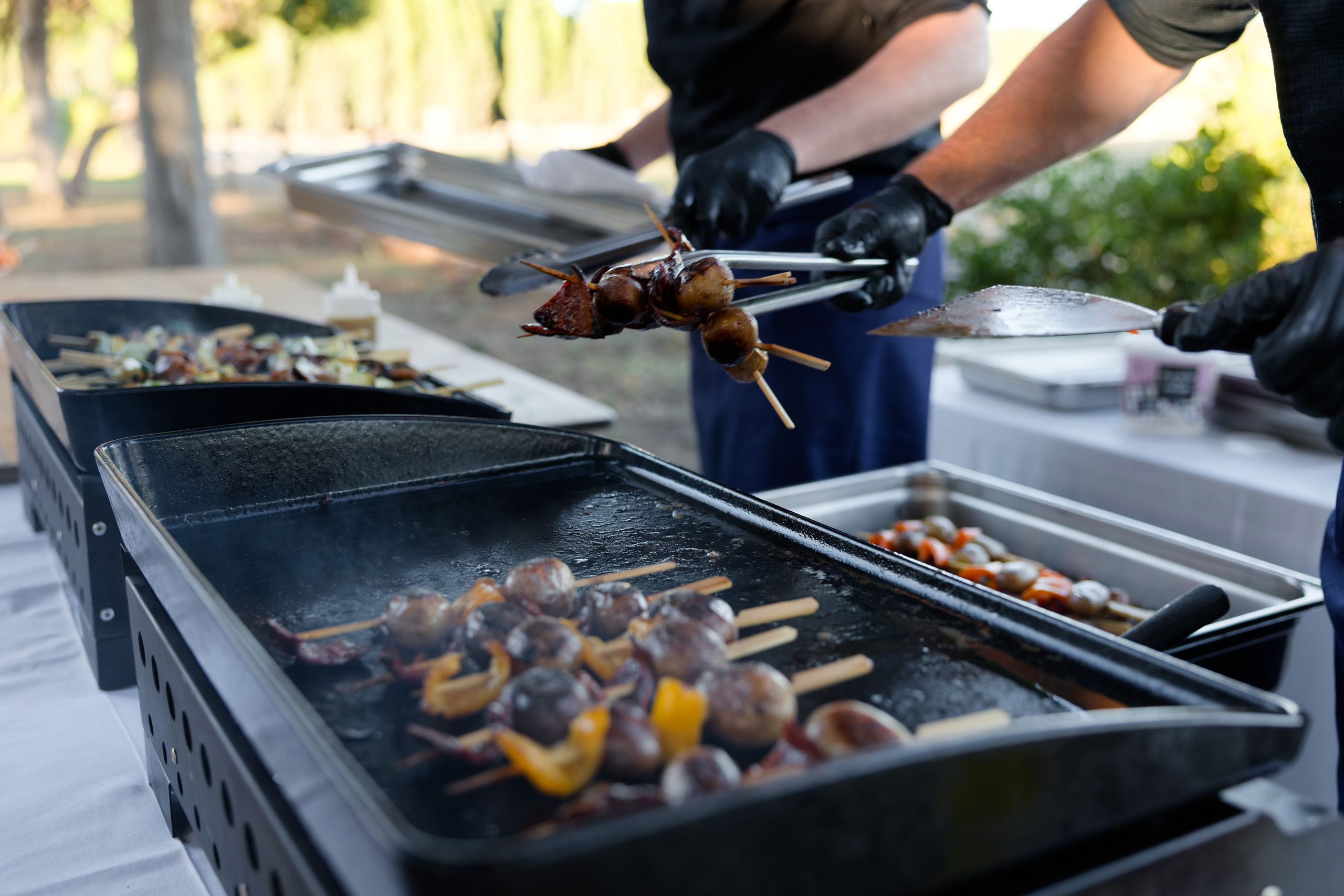 Welcome dinner at Château l’Hospitalet. Destination Wedding Photographer — Nikita Burtsev
