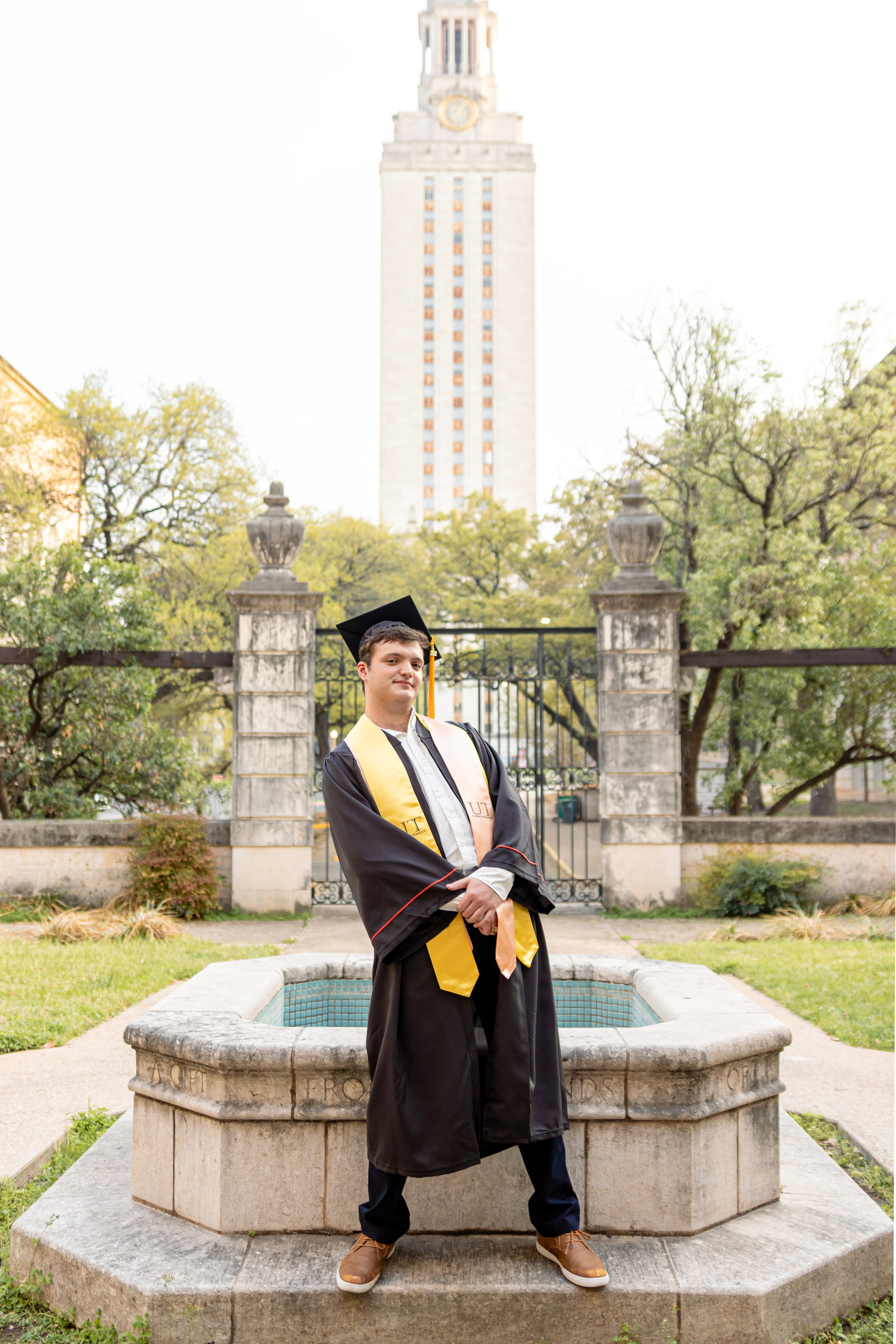 Aaron's graduation photoshoot at the University of Texas in Austin