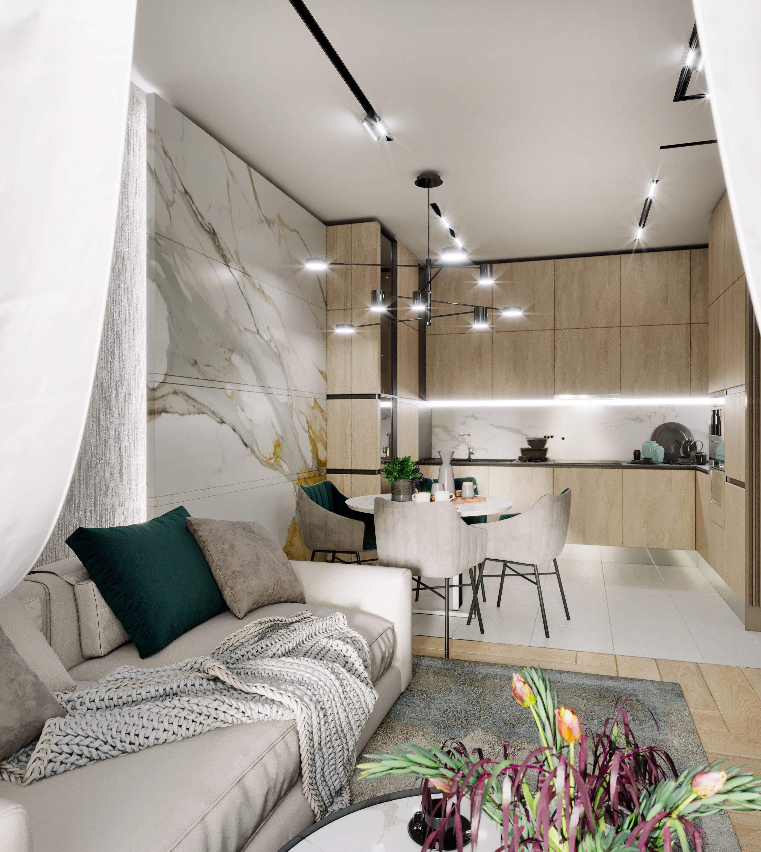 Частная квартира 70 м², г. Москва. Архитектор, дизайнер интерьера, декоратор