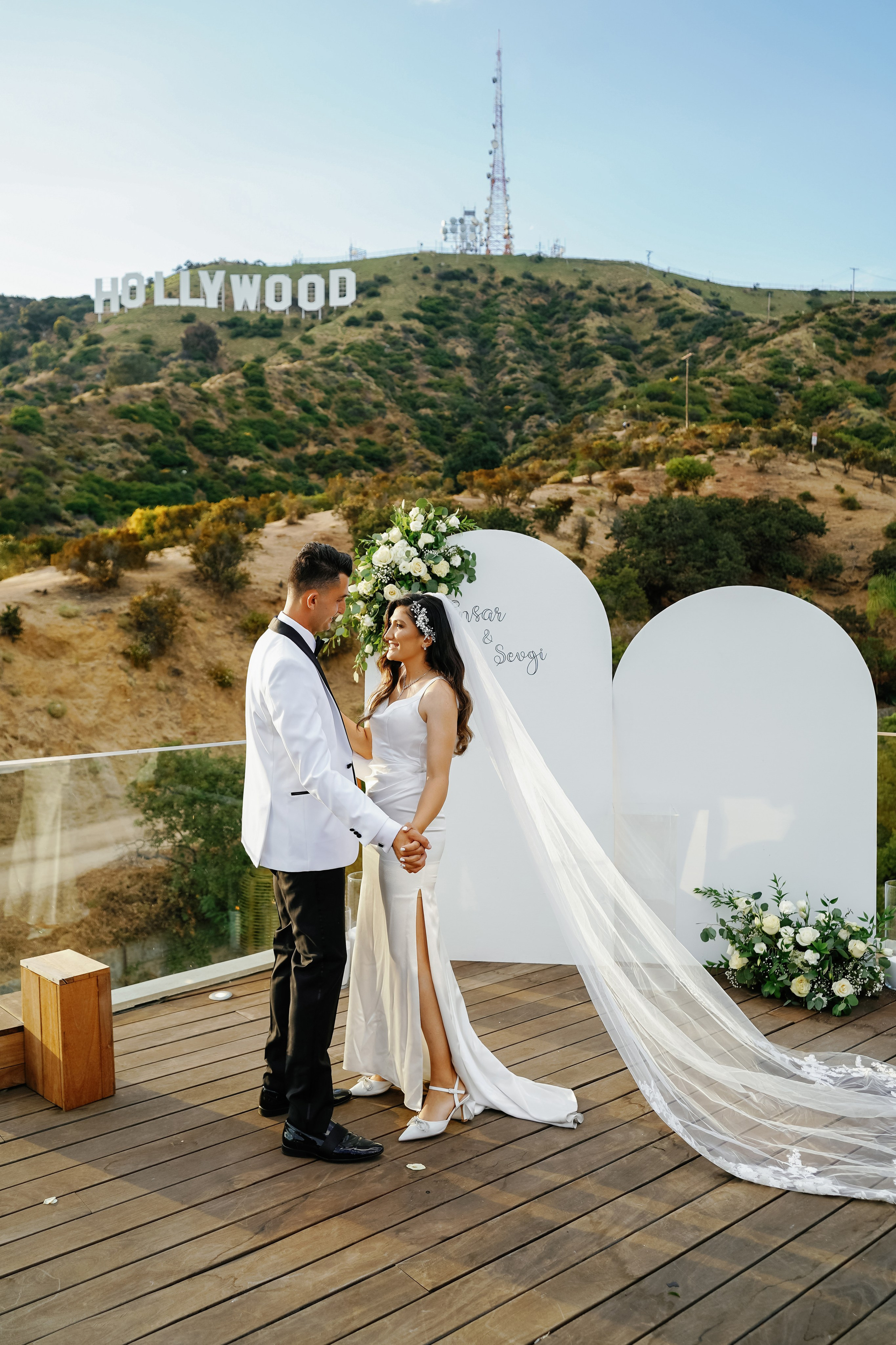 Wedding at the Hollywood Sign Venue, Los Angeles, California. Wedding Photography & Videography Team in California, Los Angeles, San Francisco, San Diego and Travel