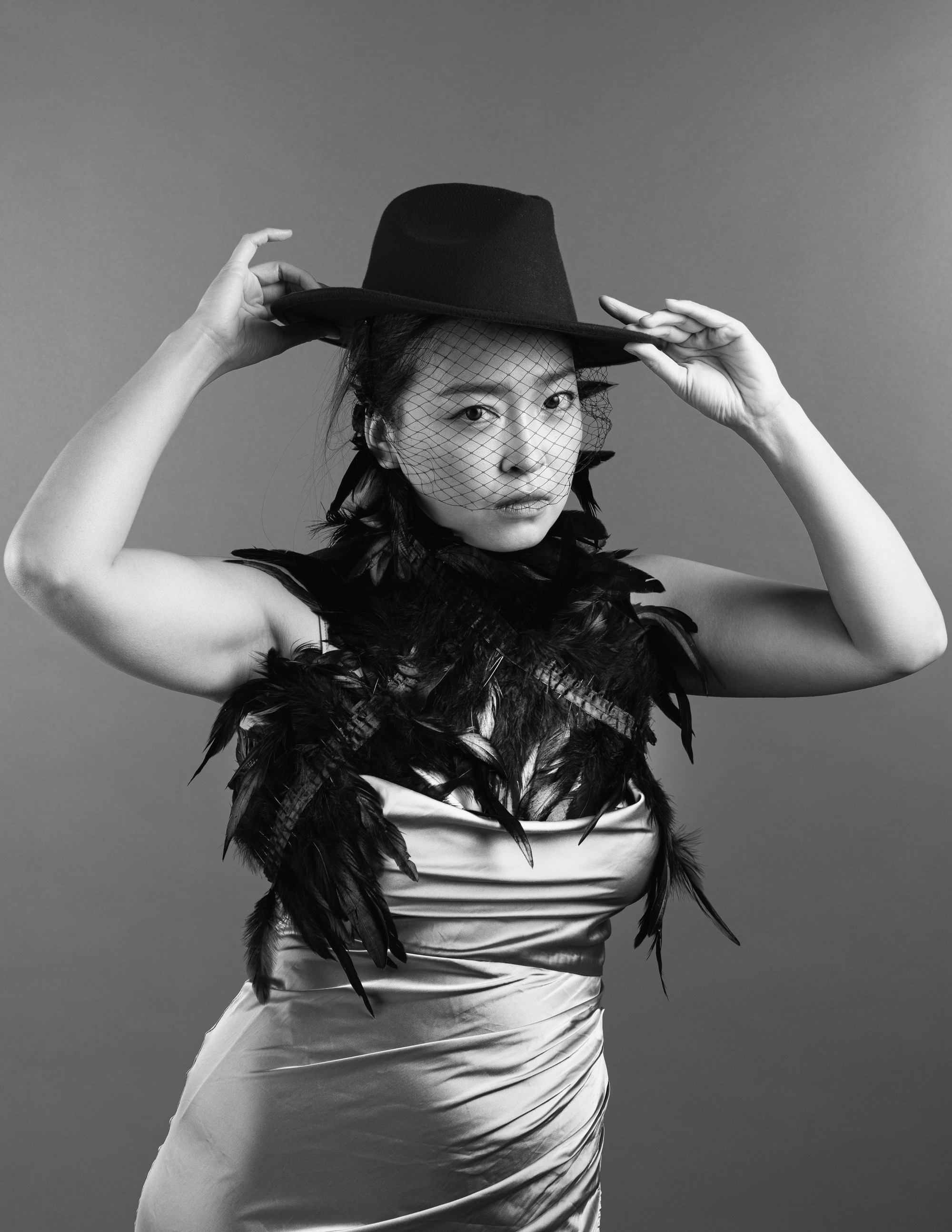 Black and White Fashion Portrait in Chennai