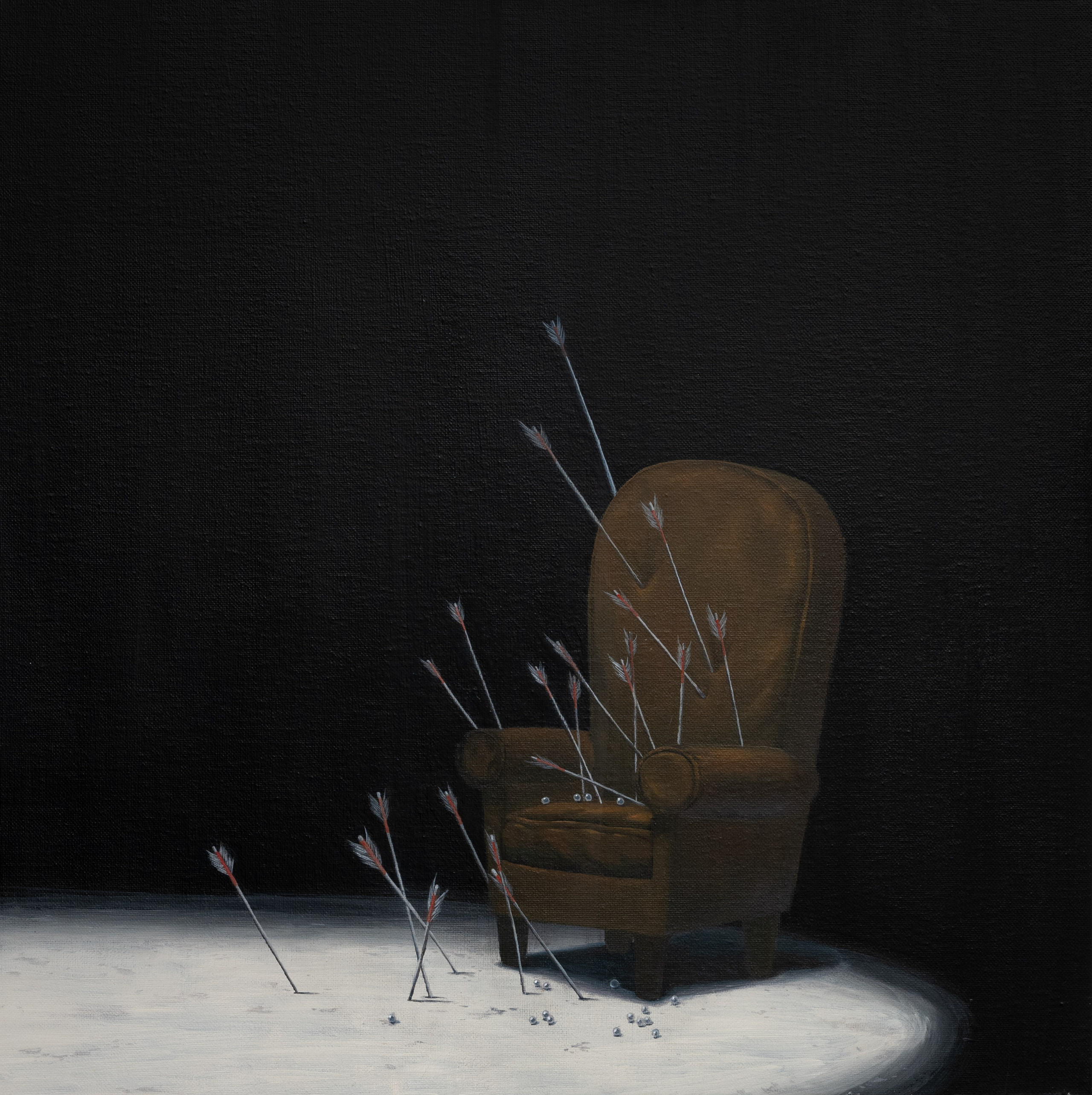 Scène.2023.50x50cm.Peinture à l’huile sur toile