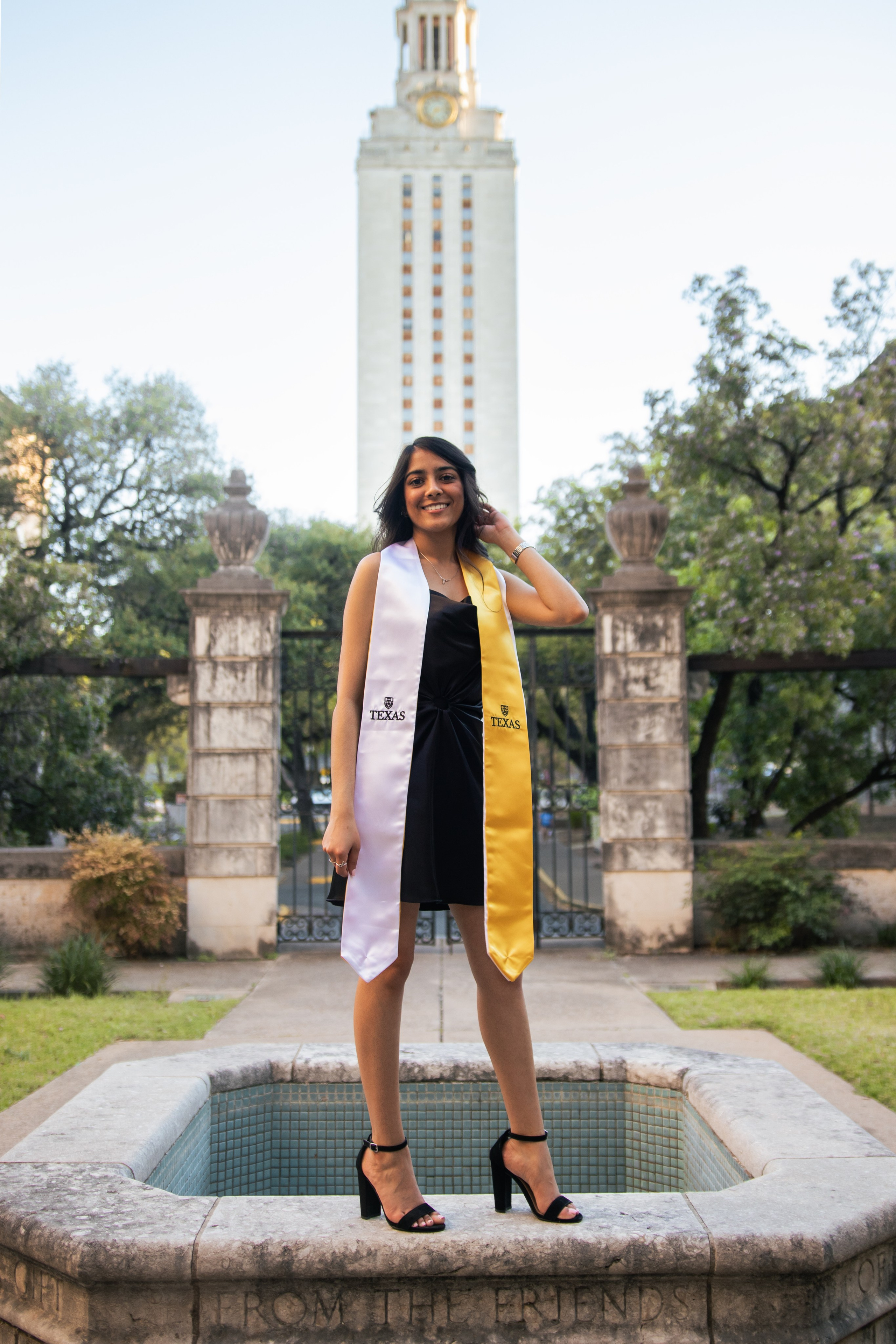 Payal’s graduation photoshoot at the University of Texas Austin