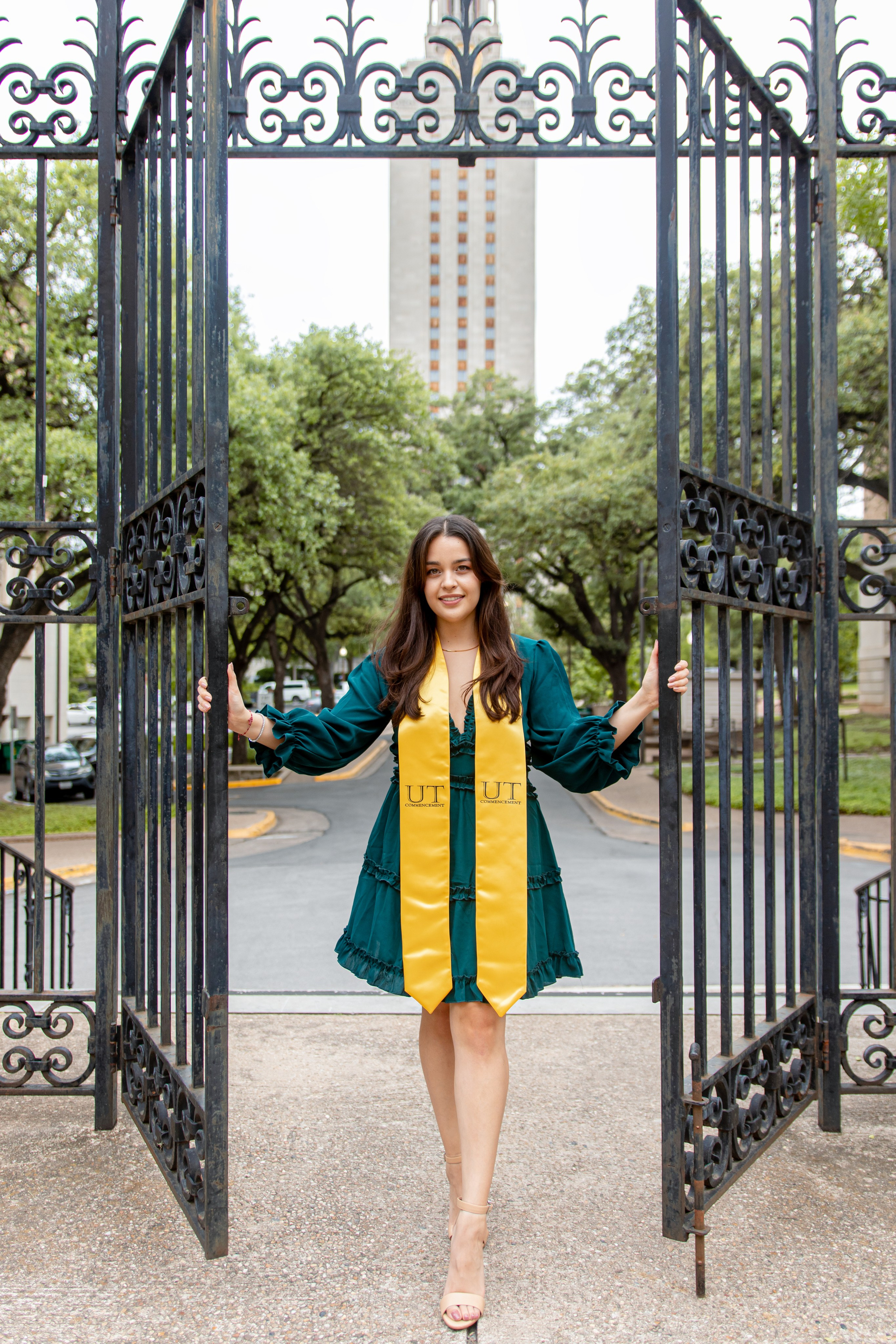 Monica’s graduation photoshoot at the University of Texas Austin
