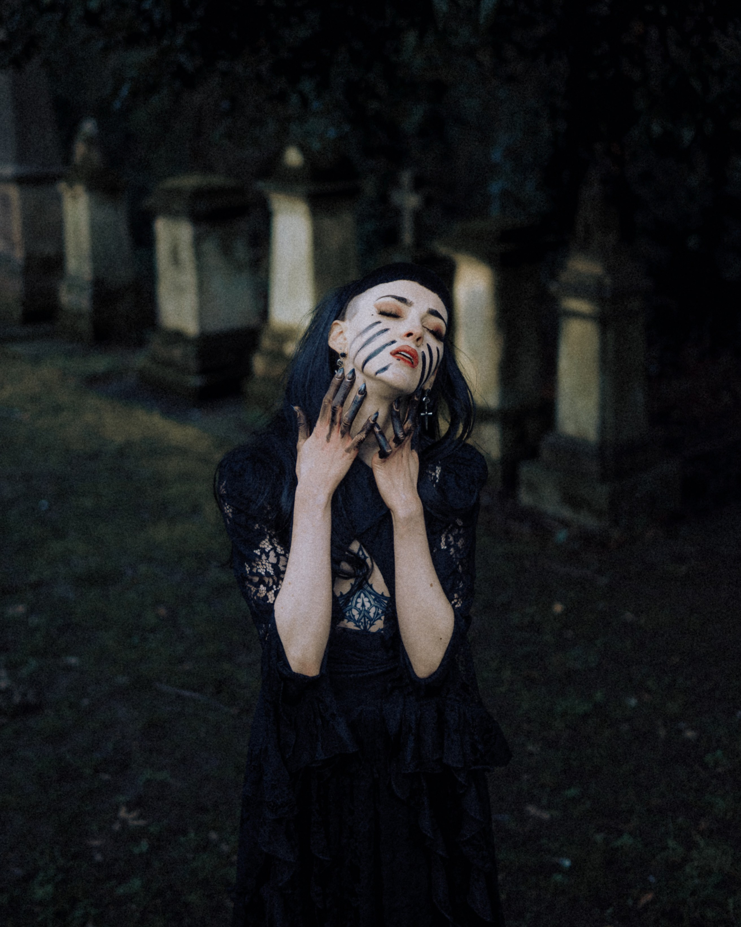 Gothic cemetery photoshoot. Moth & Moss Photography
