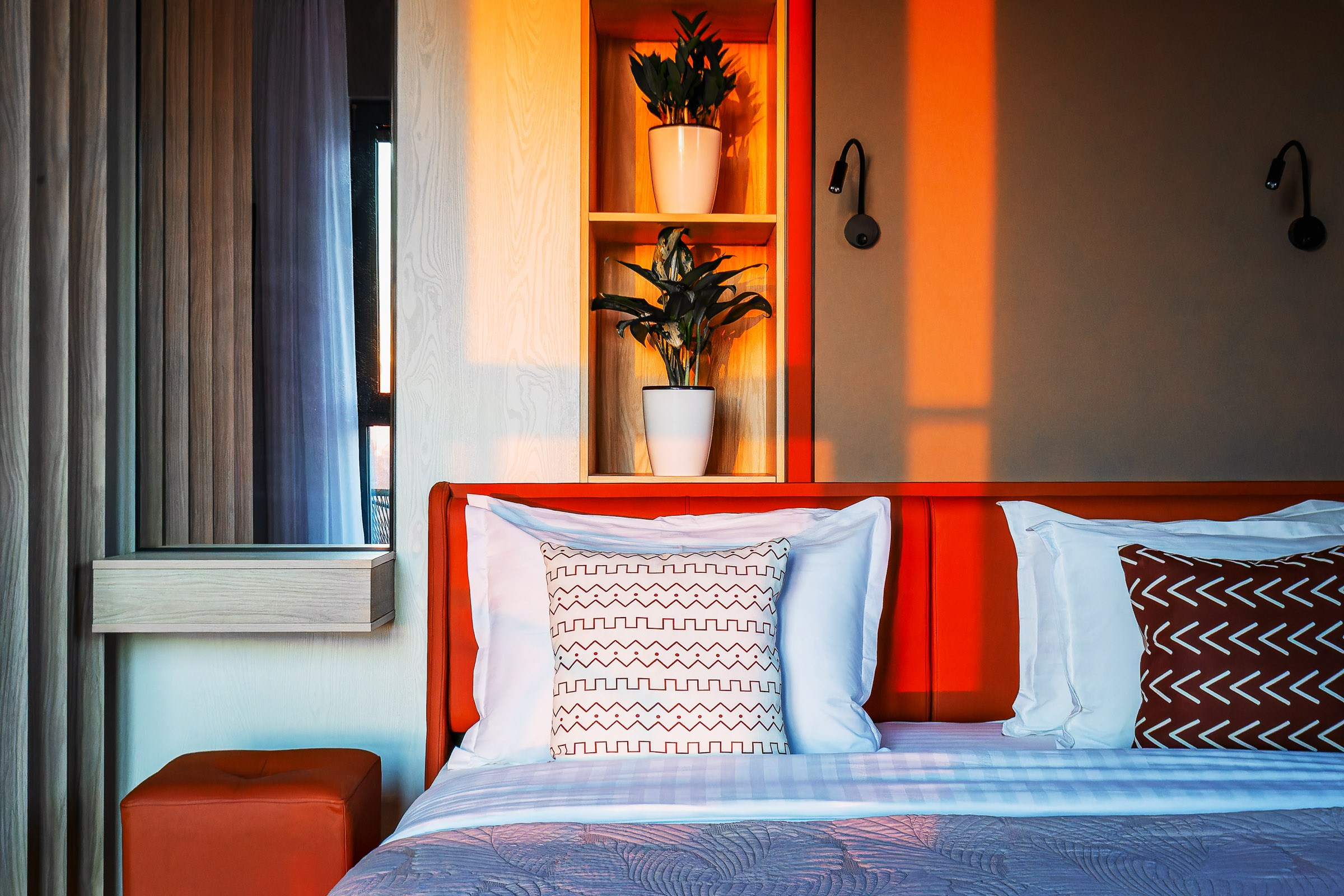 Hotel interior photography in Tashkent with natural light and elegant design.