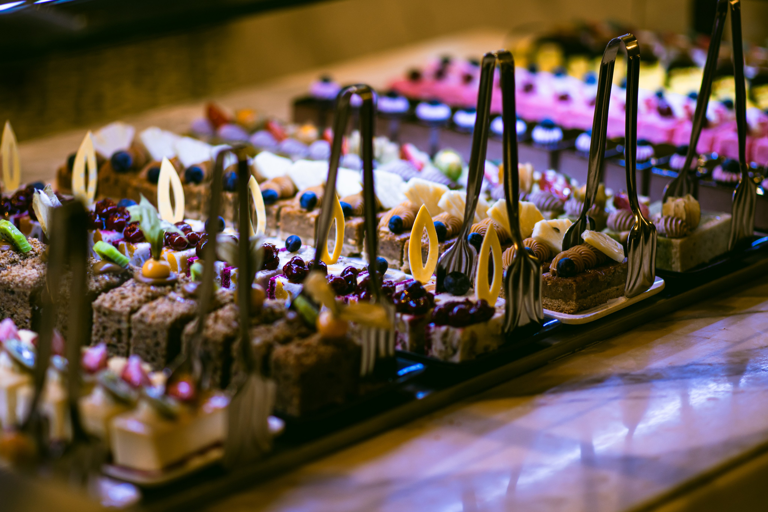 Luxury hotel dessert buffet at IC Hotels Antalya photographed by professional hotel photographer
