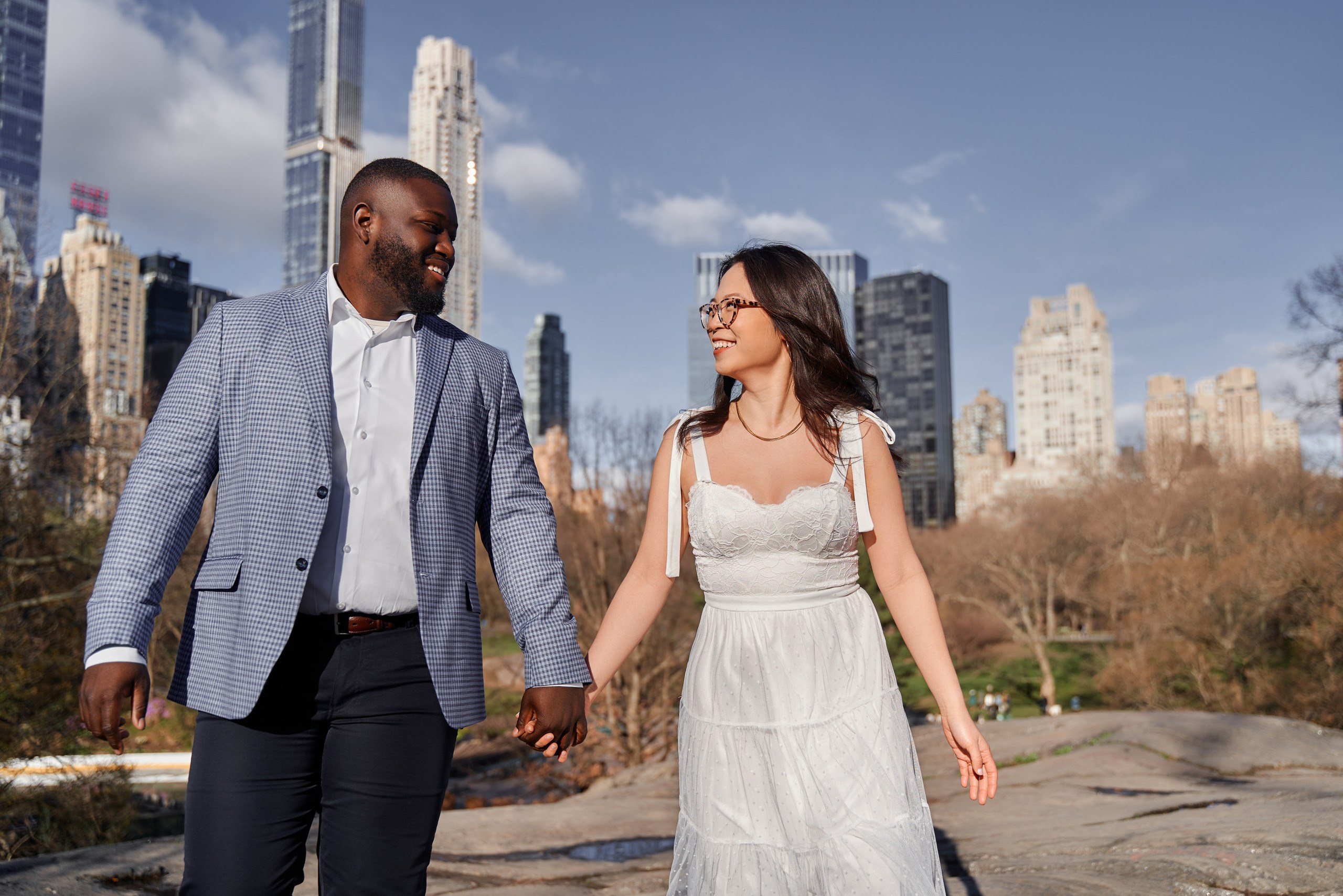 Engagement photo shoot NYC. Professional Wedding and event photographer USA New York