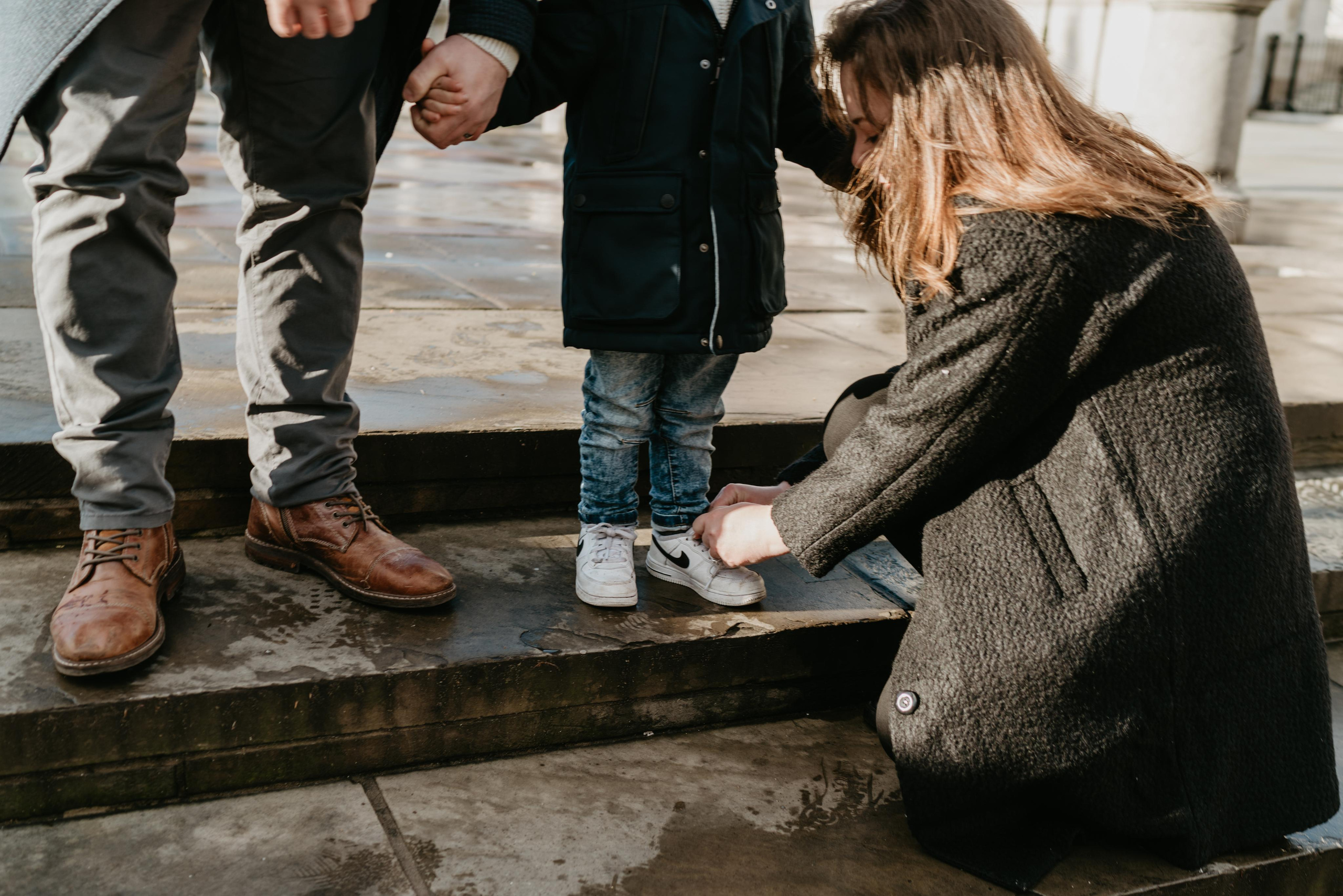 Family Christmas session in Covent Garden. London portrait and family photographer