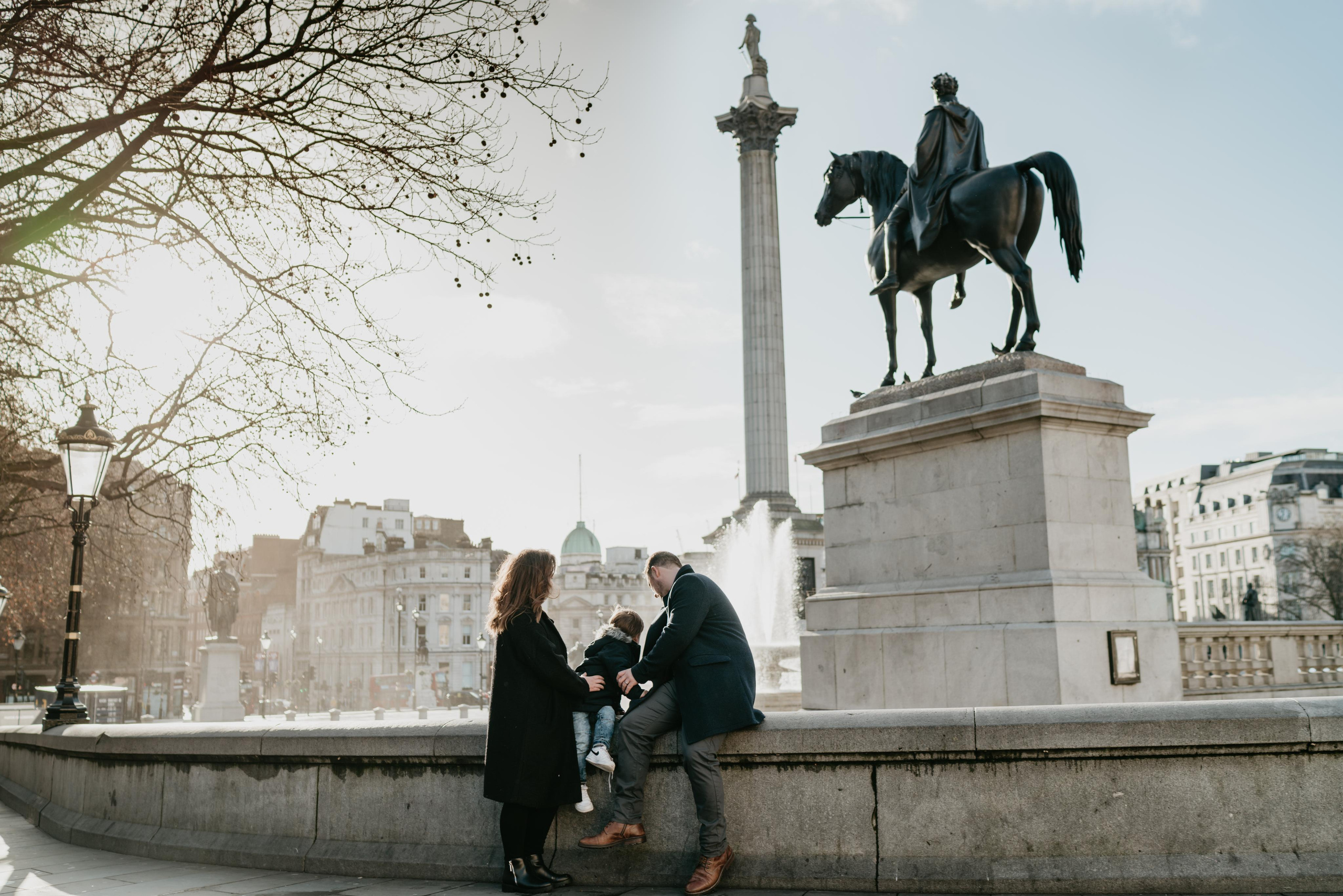 Family Christmas session in Covent Garden. London portrait and family photographer