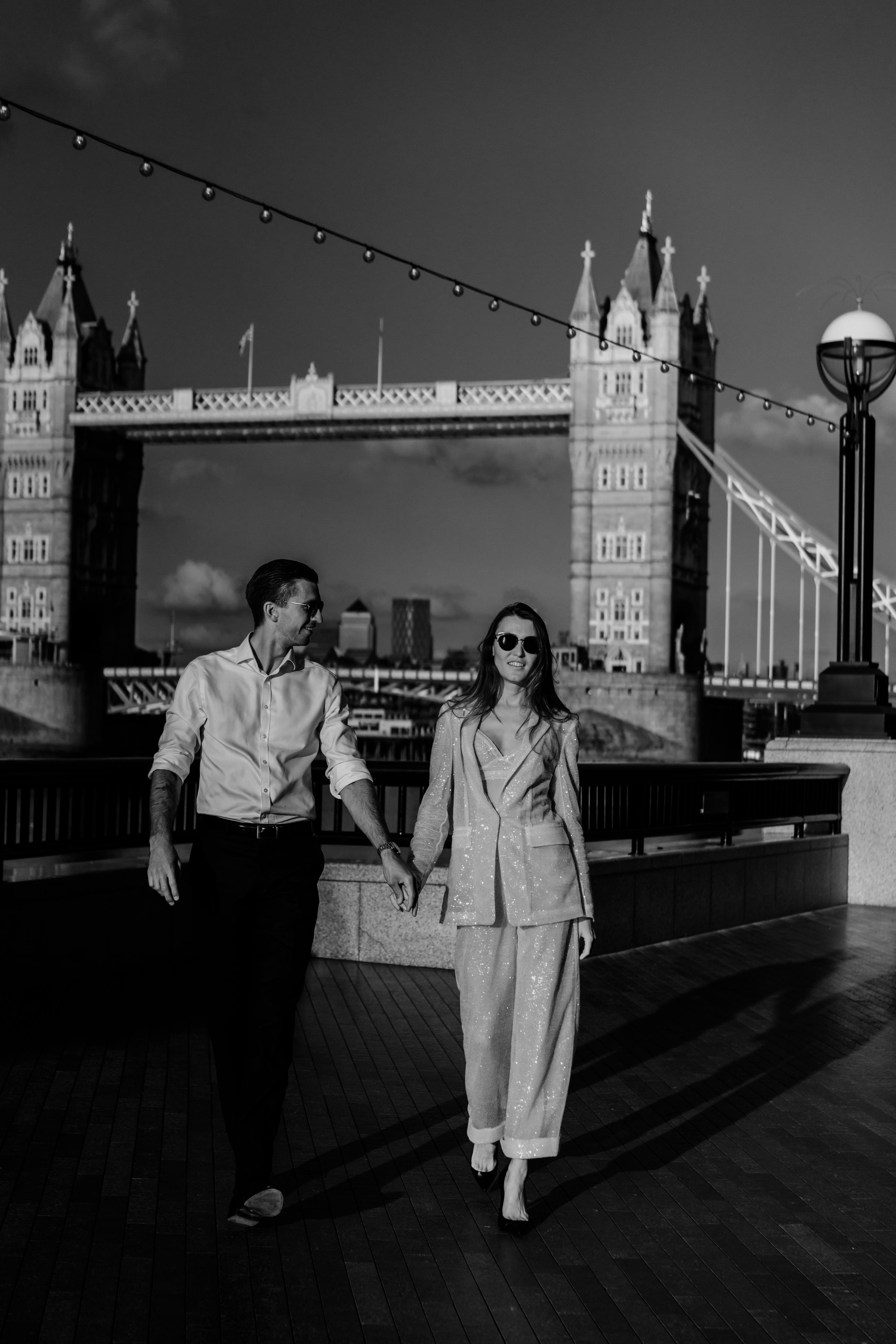 young couple wearing smart casual outfits 