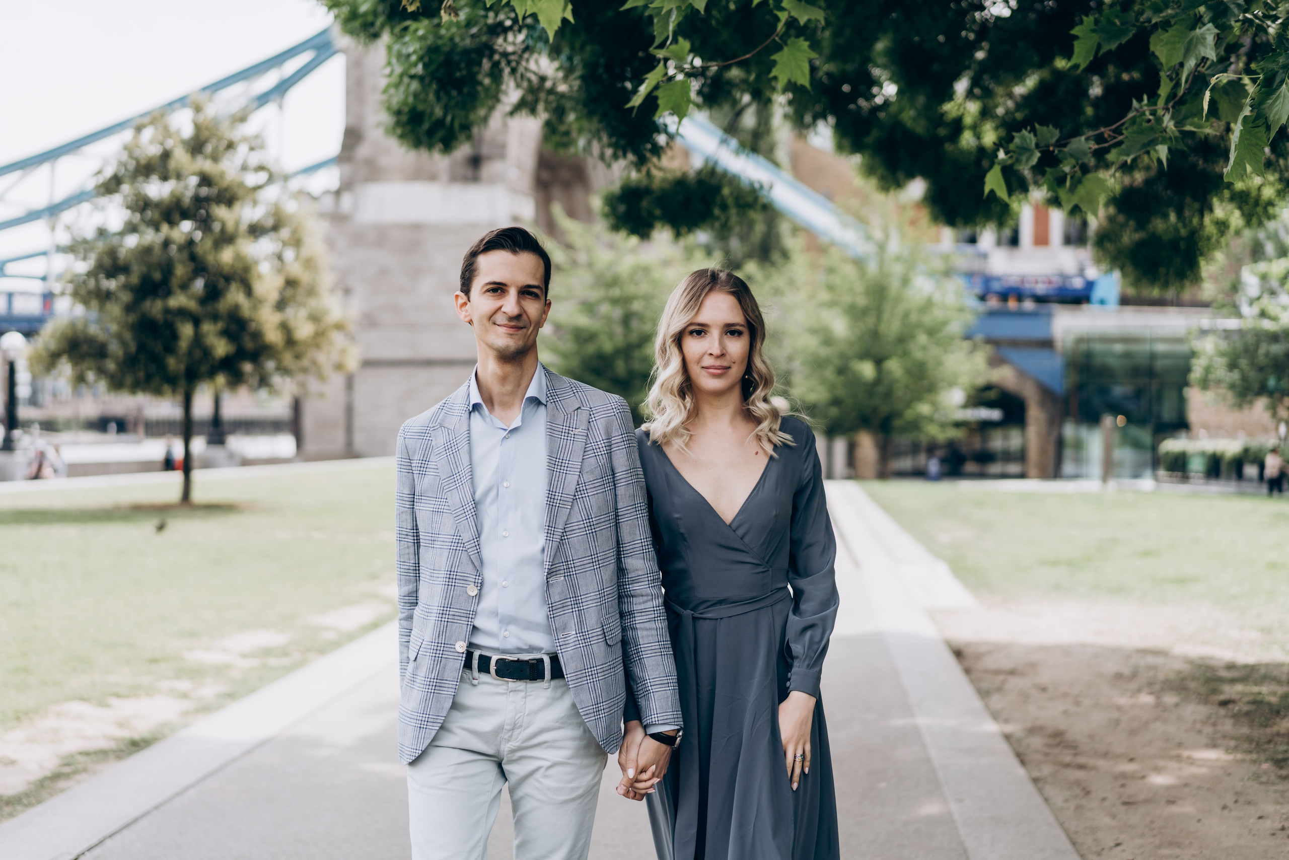 Engagement session by Tower Bridge. London portrait and family photographer