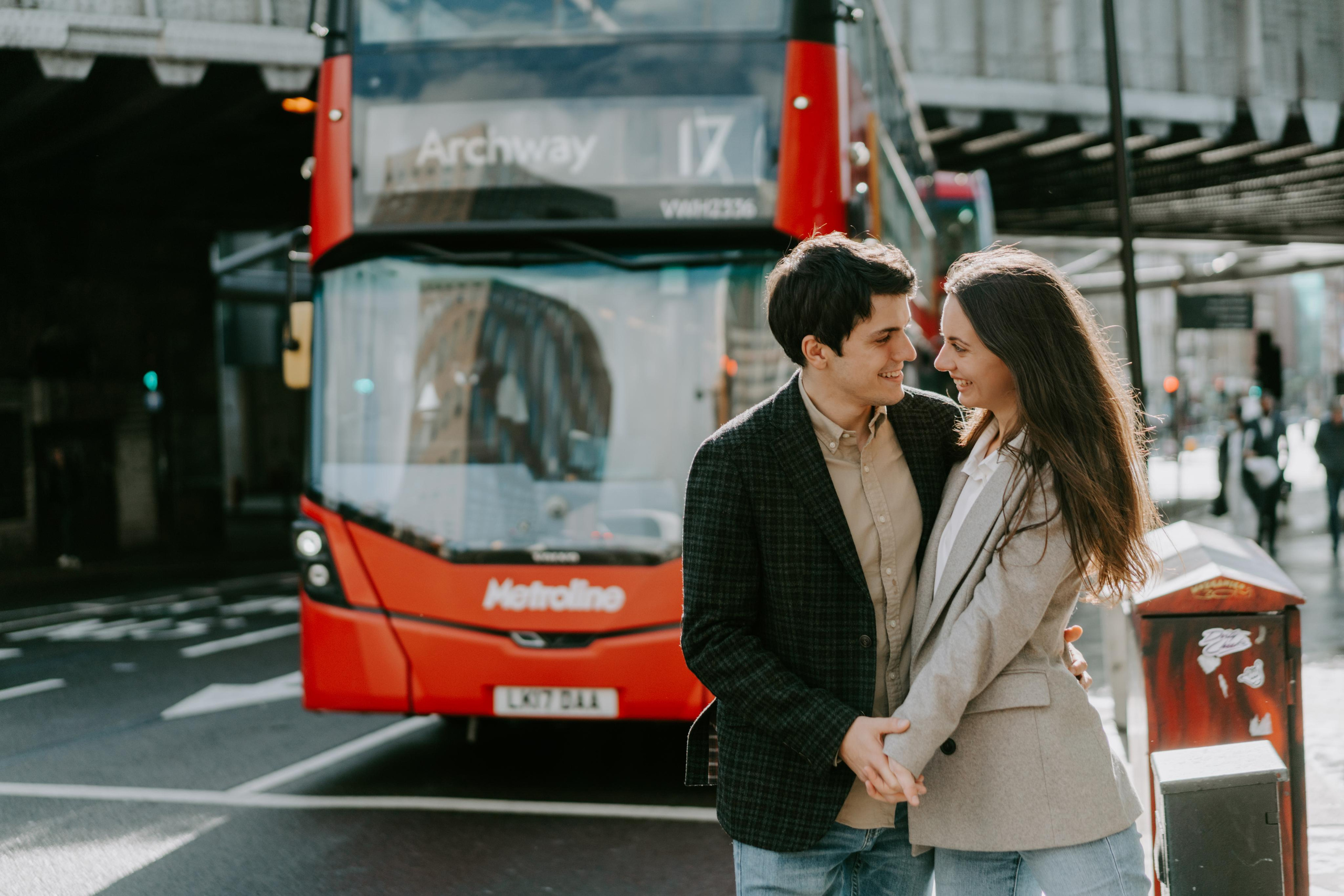 Proposal session by Tower Bridge. London portrait and family photographer
