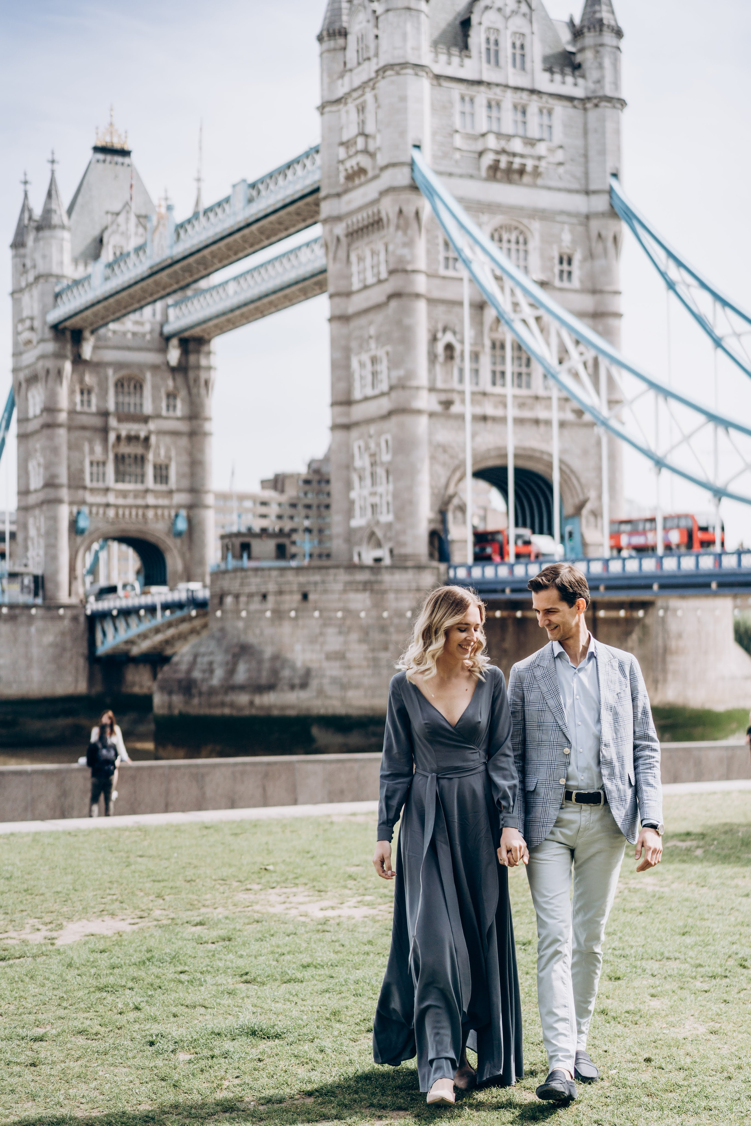 Engagement session by Tower Bridge. London portrait and family photographer