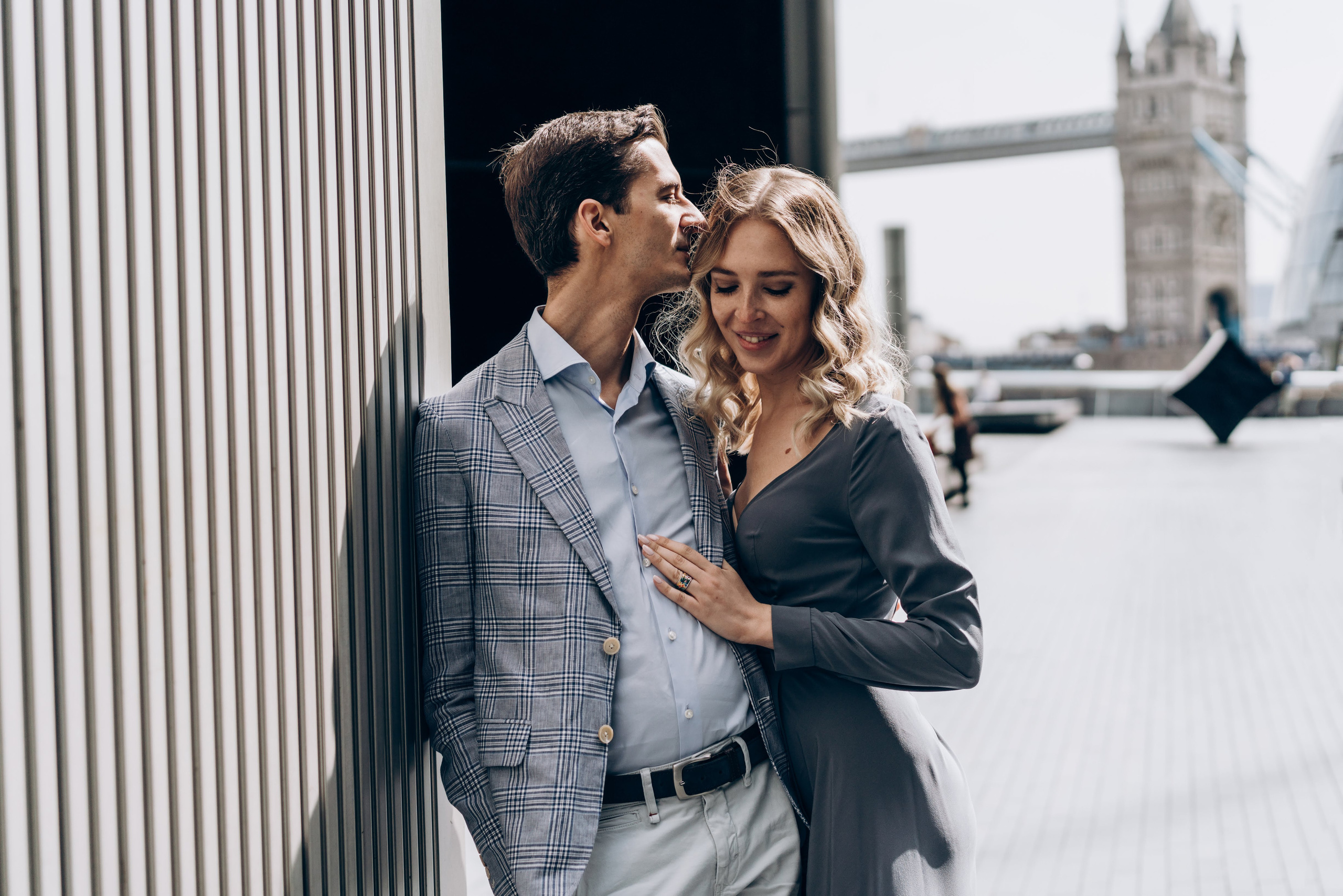 Engagement session by Tower Bridge. London portrait and family photographer