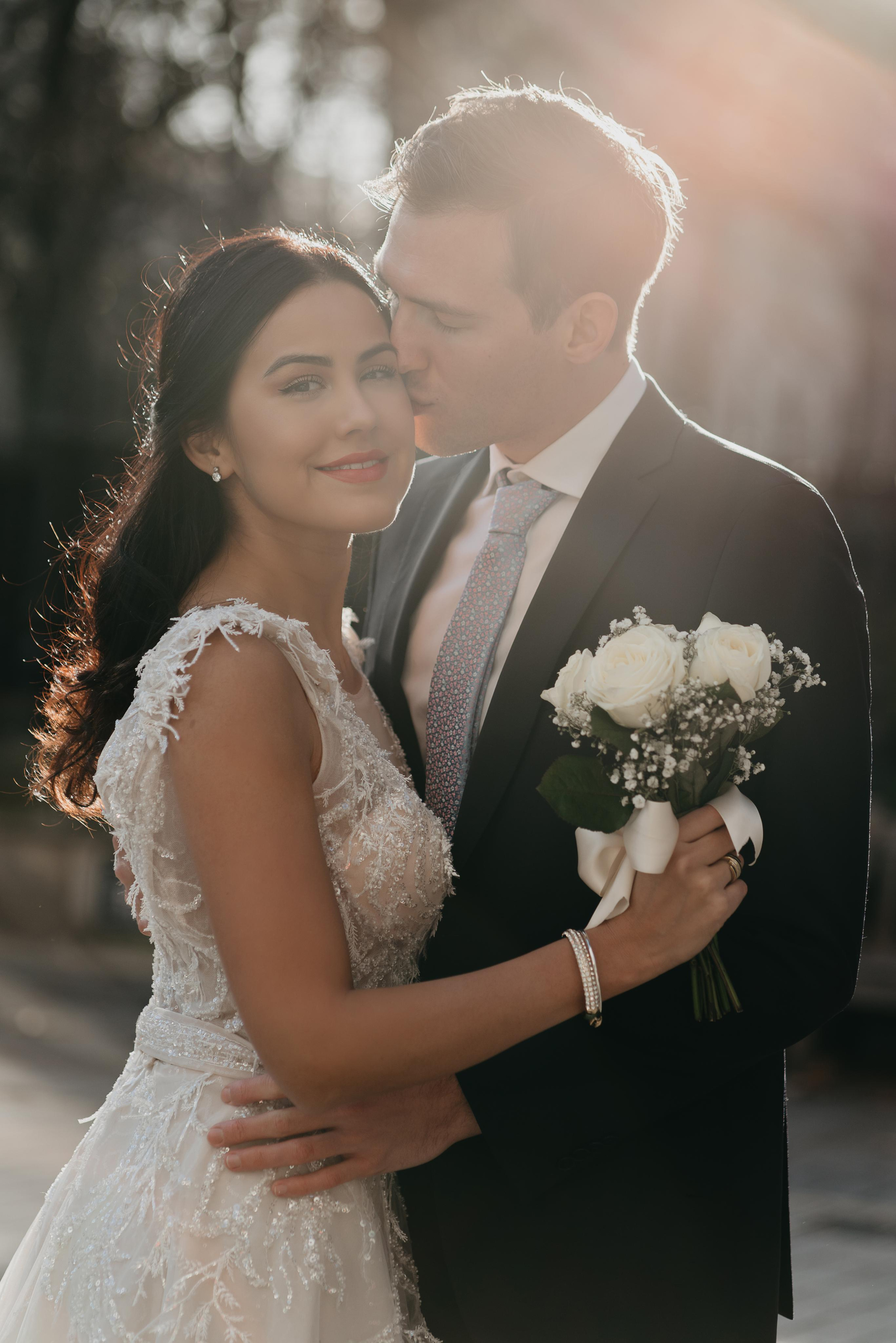 Wedding session by Tower Bridge and St Pauls Cathedral. London portrait and family photographer