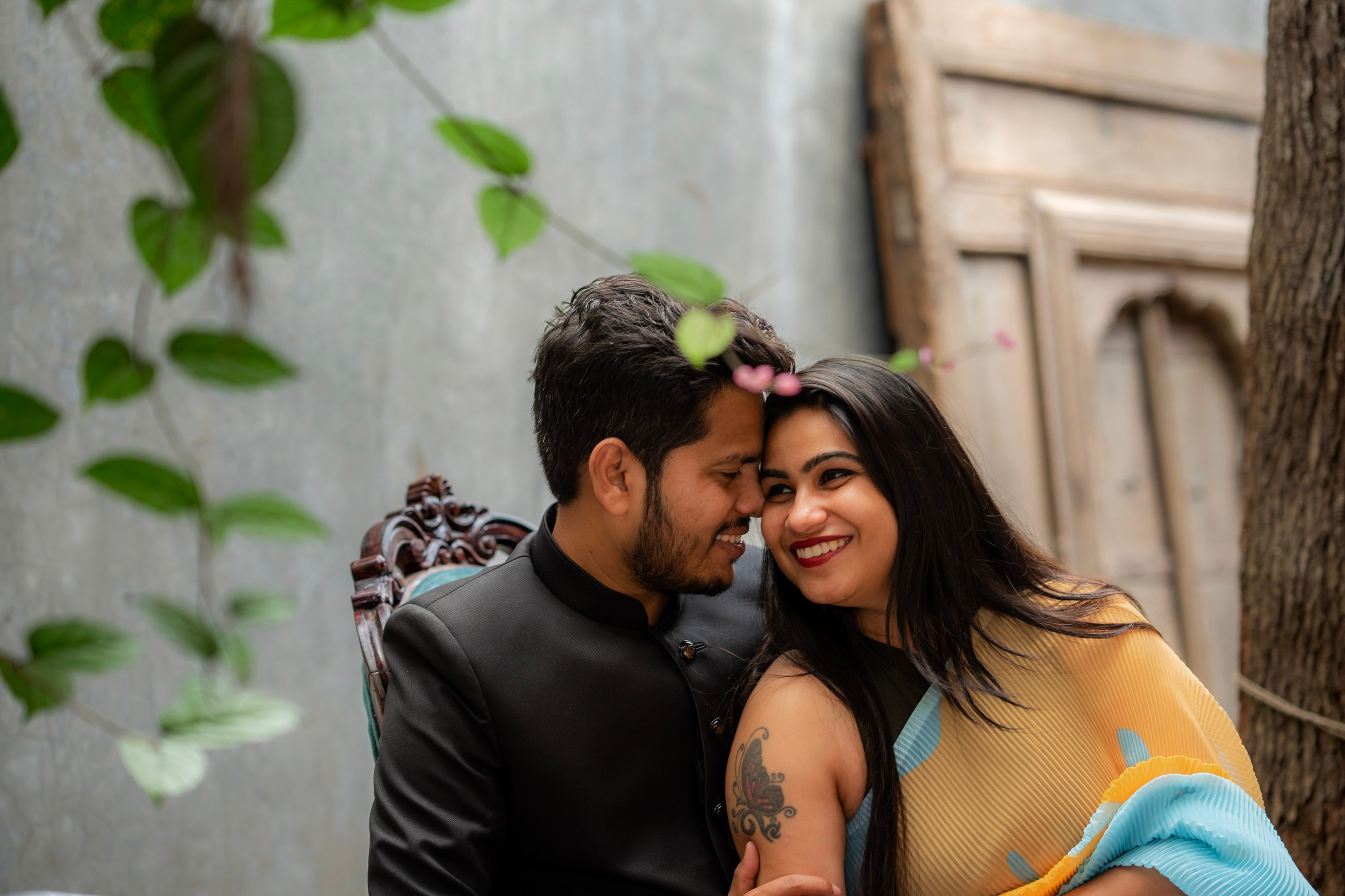 Prakriti & Ayush, Pre-Wedding Shoot at Shibravyi Courtyard, Bangalore | Truly Yours