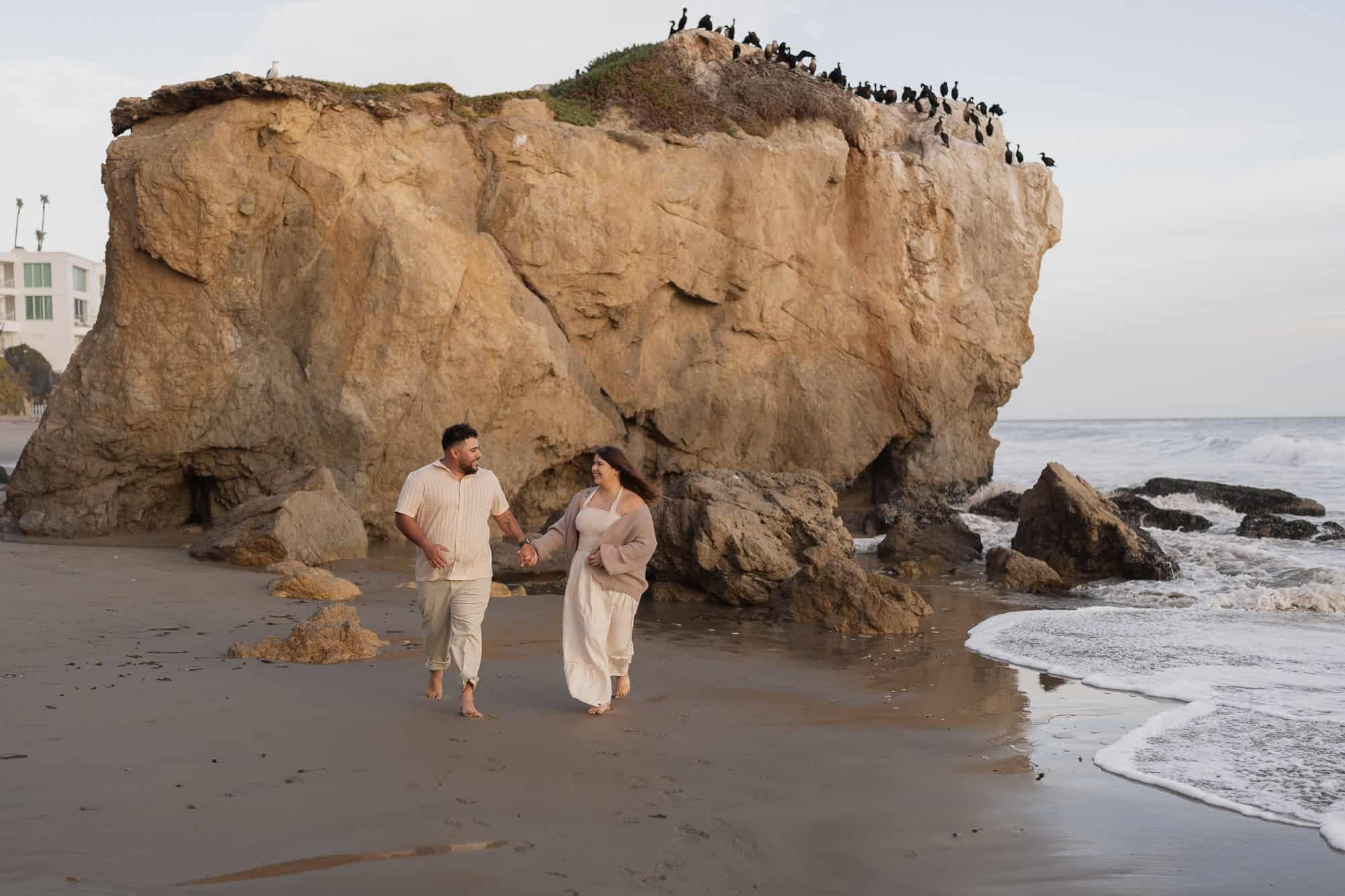 El Matador engagement photo. Cinematic Wedding & Elopement Photography in Los Angeles | Inspired by Indie Film & Real Life