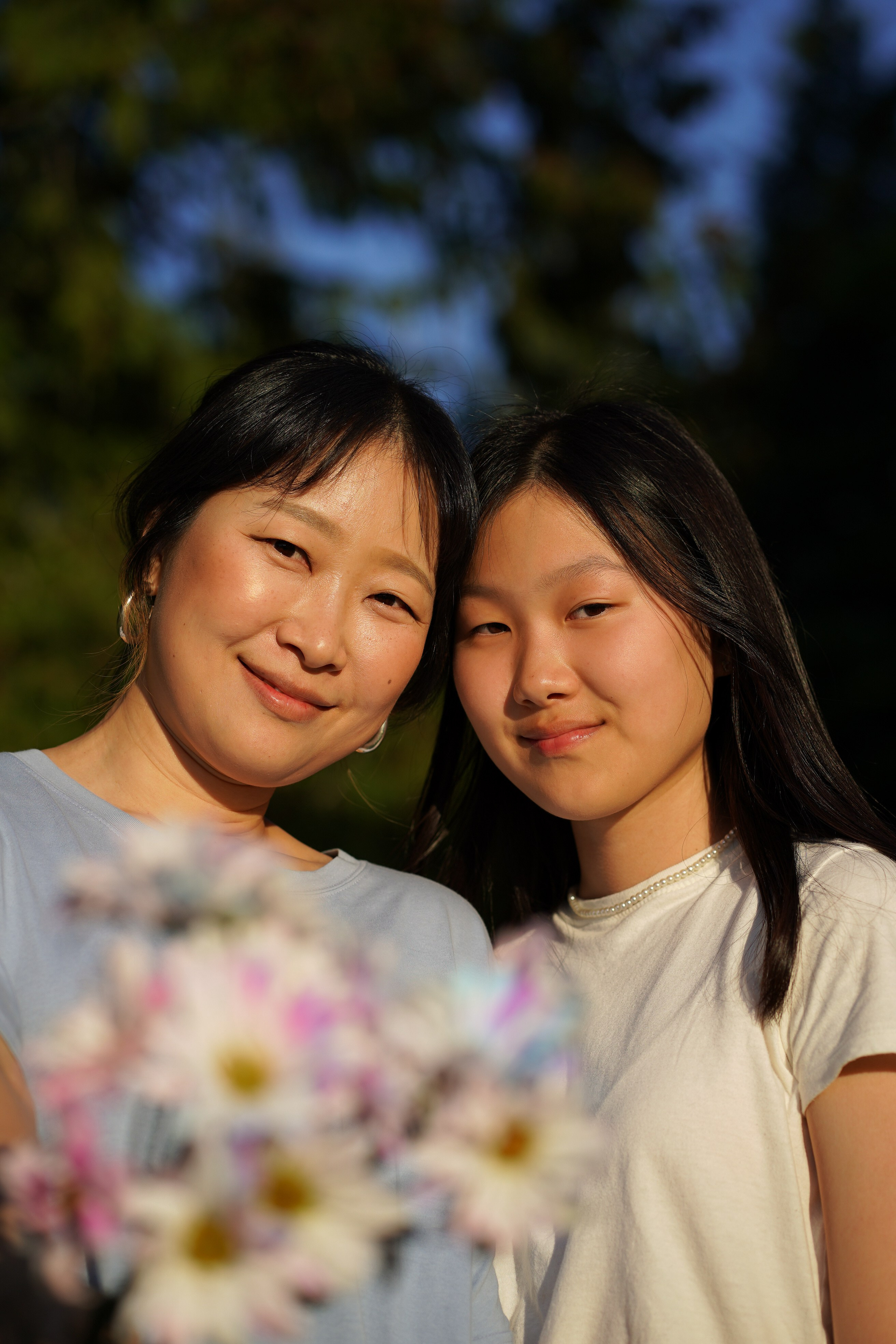 Young and her daugher