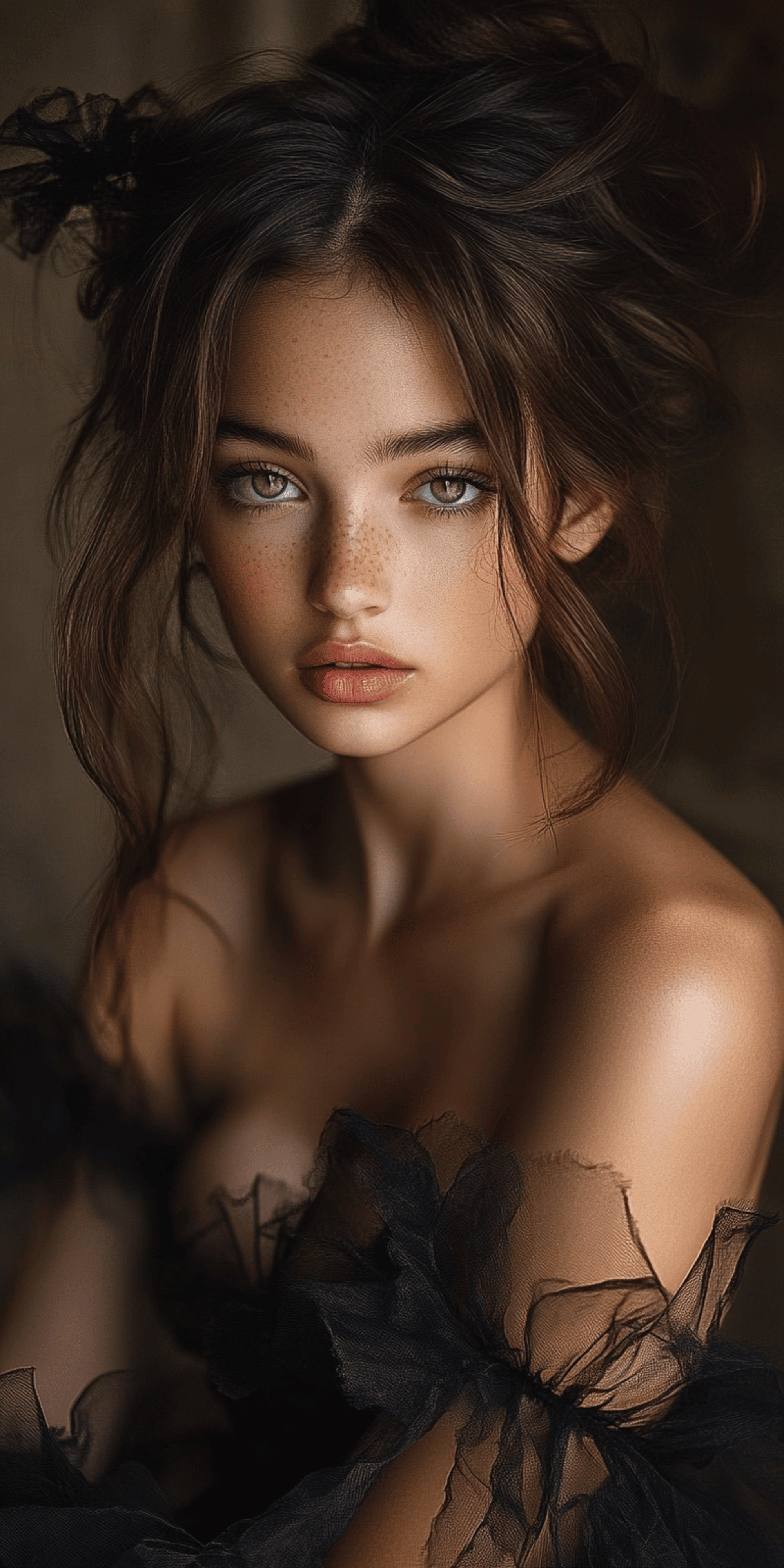 Seated Poise in Vintage Elegance