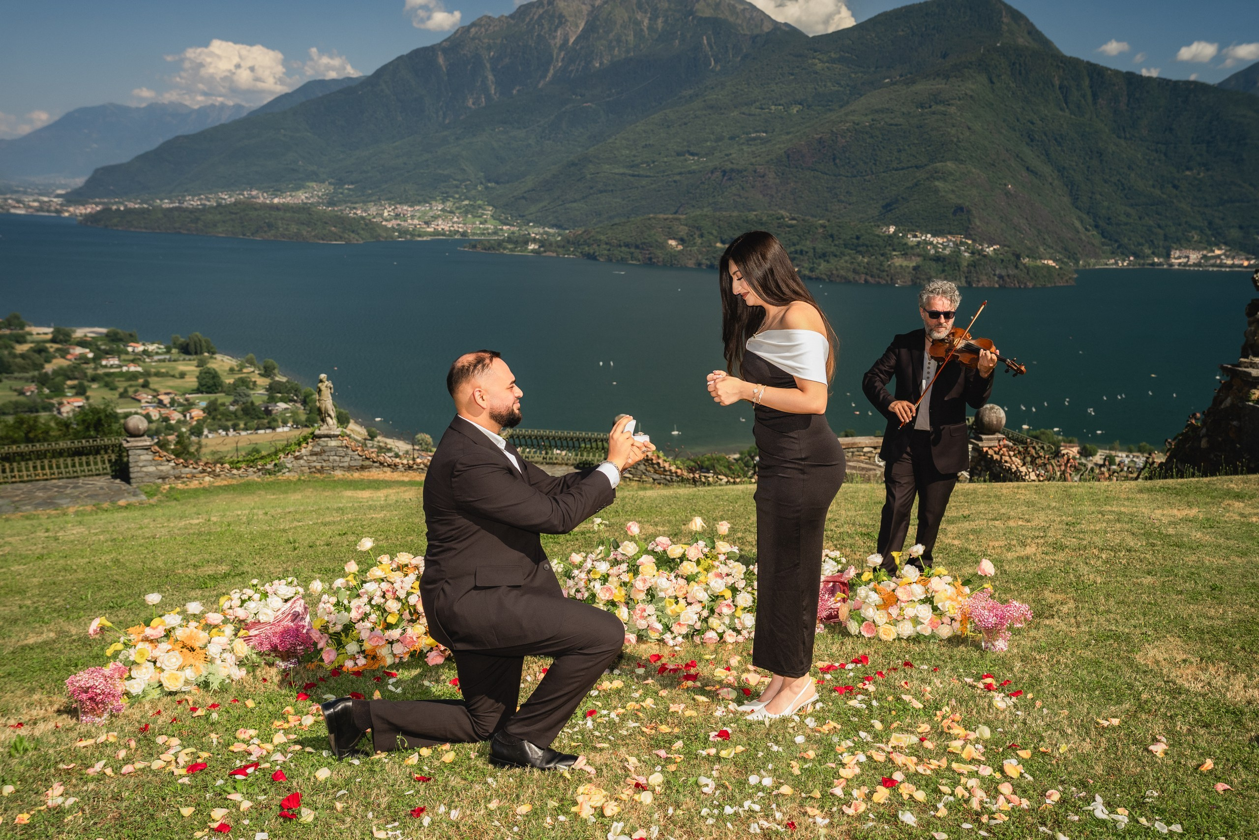 Lake Como Tailor-Made Proposal. Wedding Photographer Lake Como Ferrari Media Production