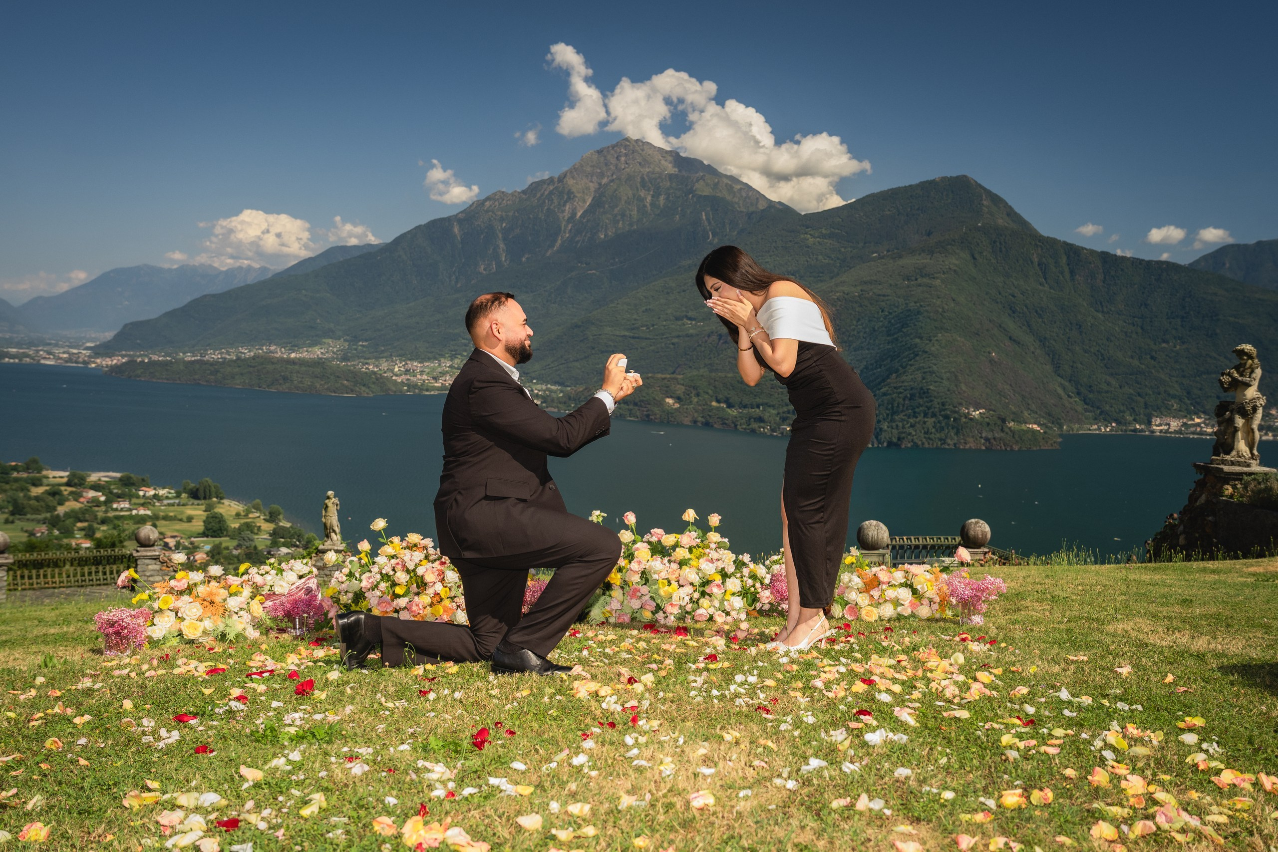 Lake Como Tailor-Made Proposal. Wedding Photographer Lake Como Ferrari Media Production