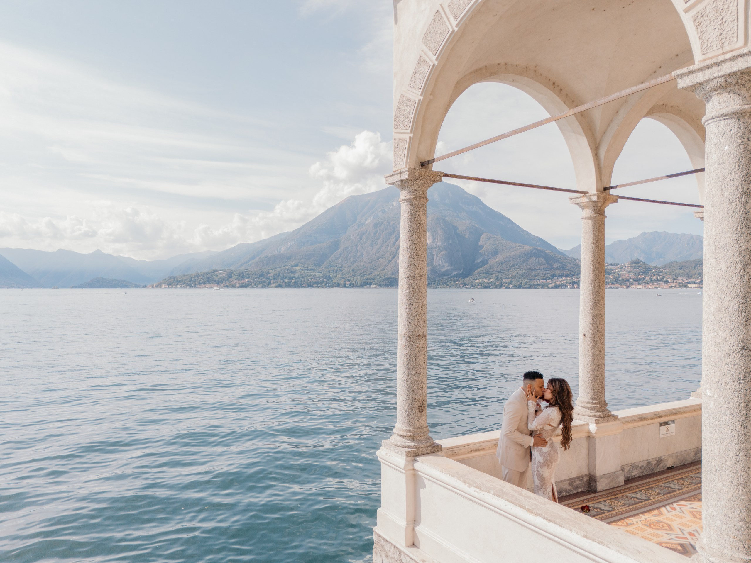 Villa Monastero + boat proposal. Wedding Photographer Lake Como Ferrari Media Production