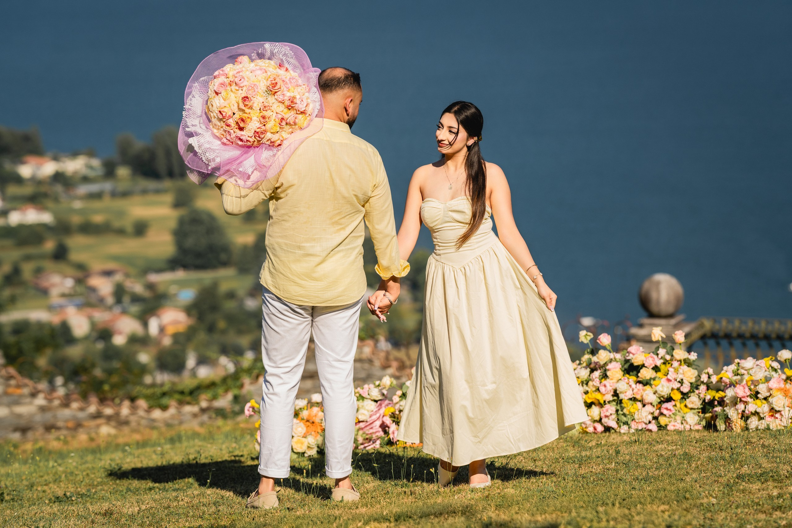 Lake Como Tailor-Made Proposal. Wedding Photographer Lake Como Ferrari Media Production