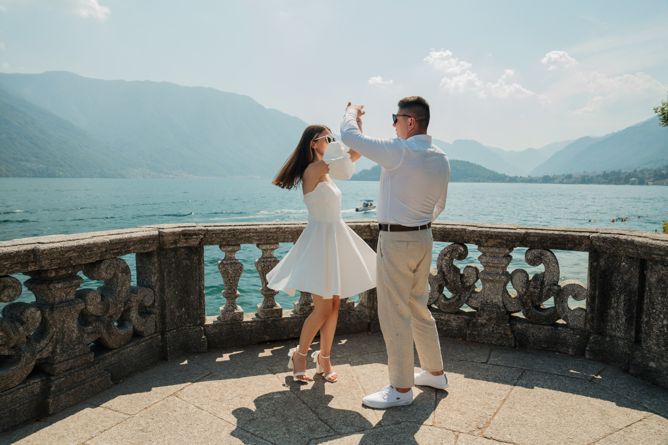 Tremezzo + Menaggio wedding. Wedding Photographer Lake Como Ferrari Media Production