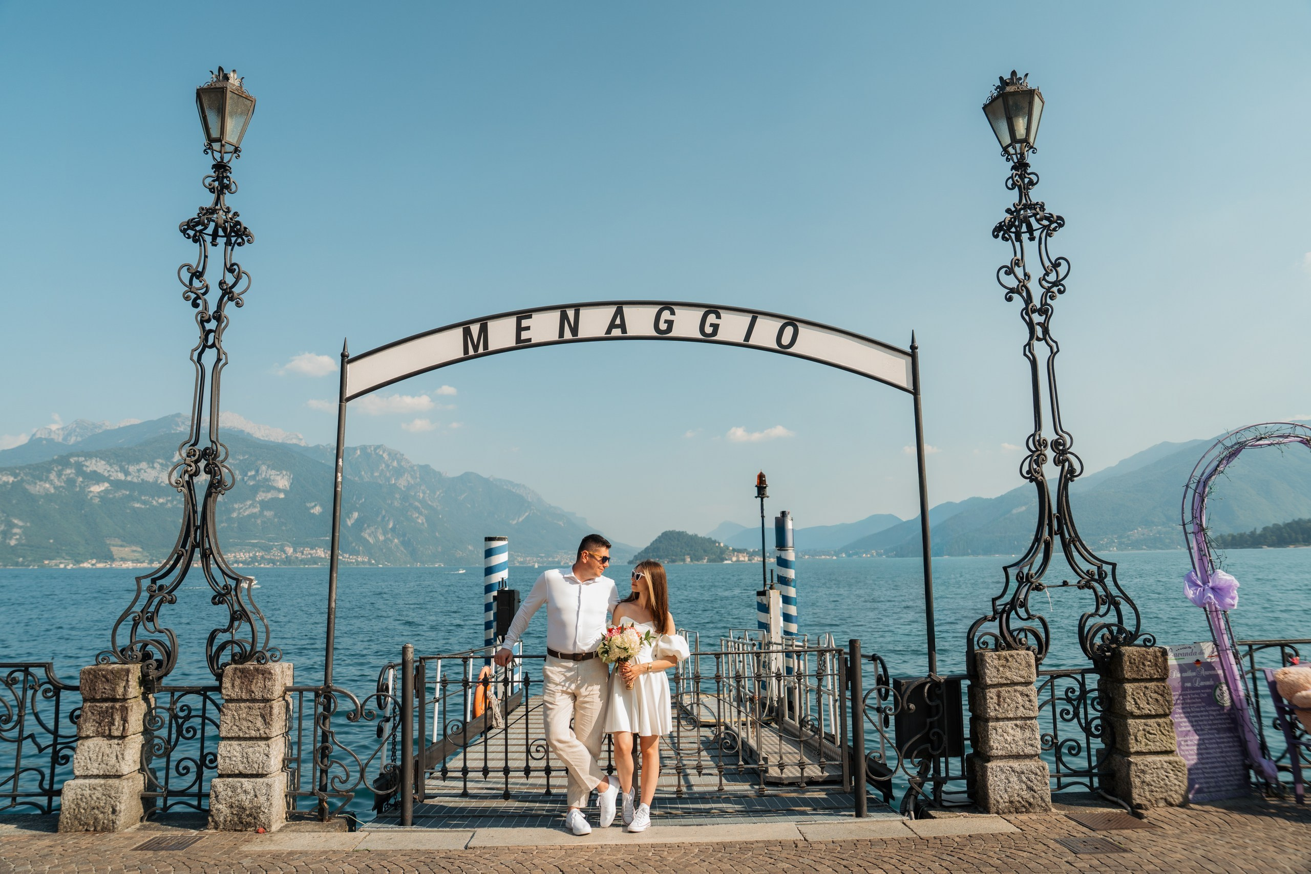 Tremezzo + Menaggio wedding. Wedding Photographer Lake Como Ferrari Media Production