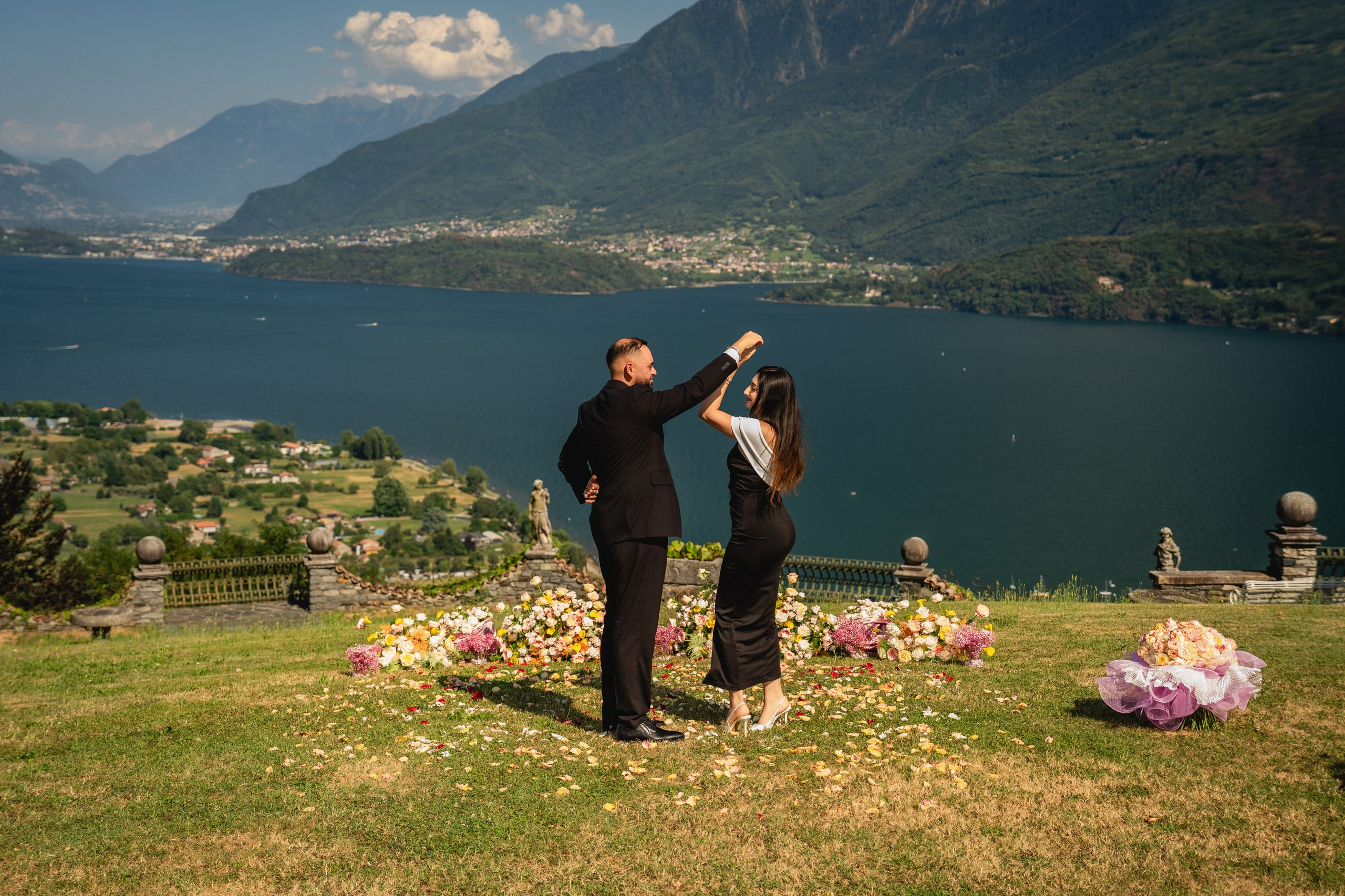 Lake Como Tailor-Made Proposal. Wedding Photographer Lake Como Ferrari Media Production