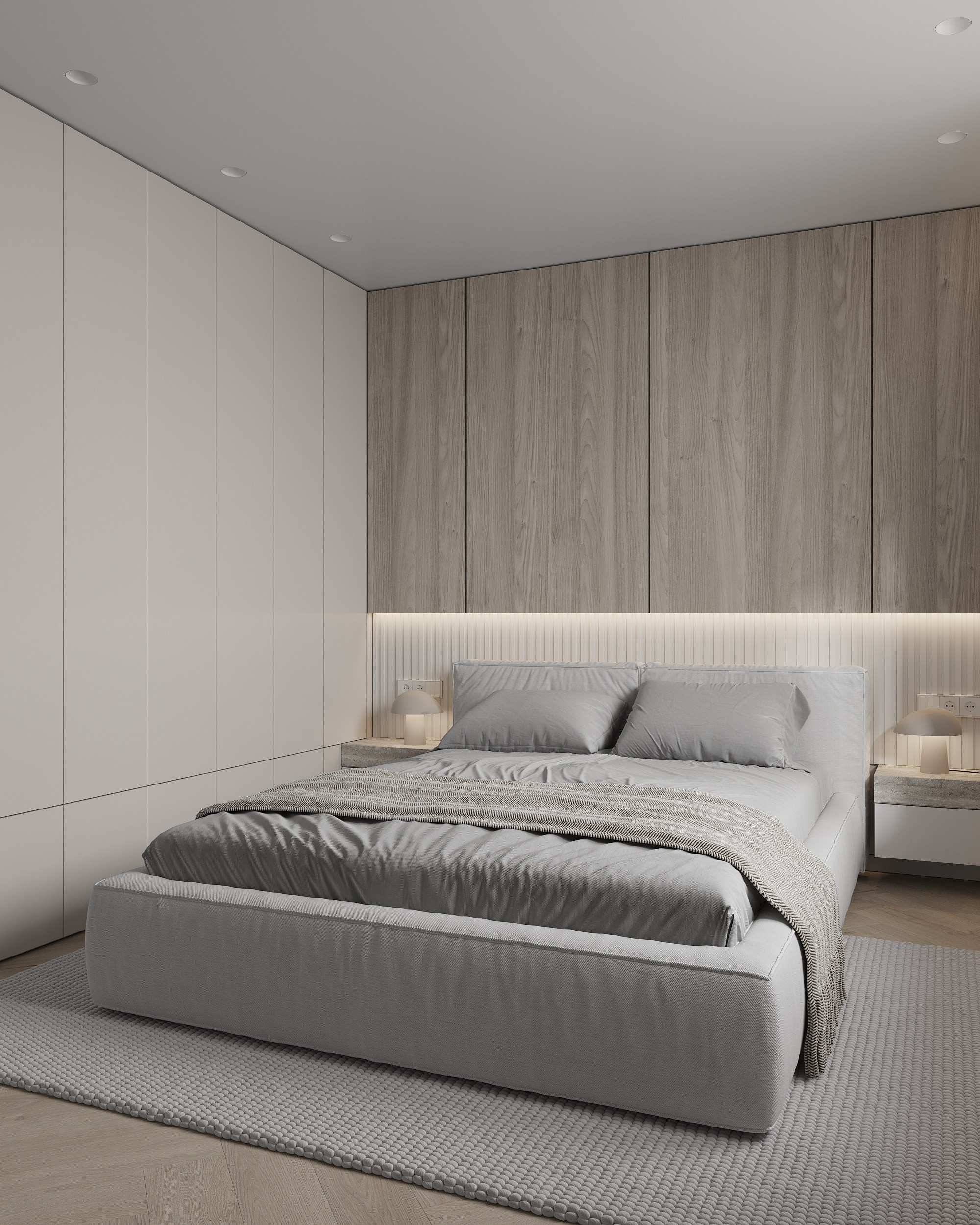 Story of Wood and Travertine. Simple Archs — high quality visualizations for your interior projects