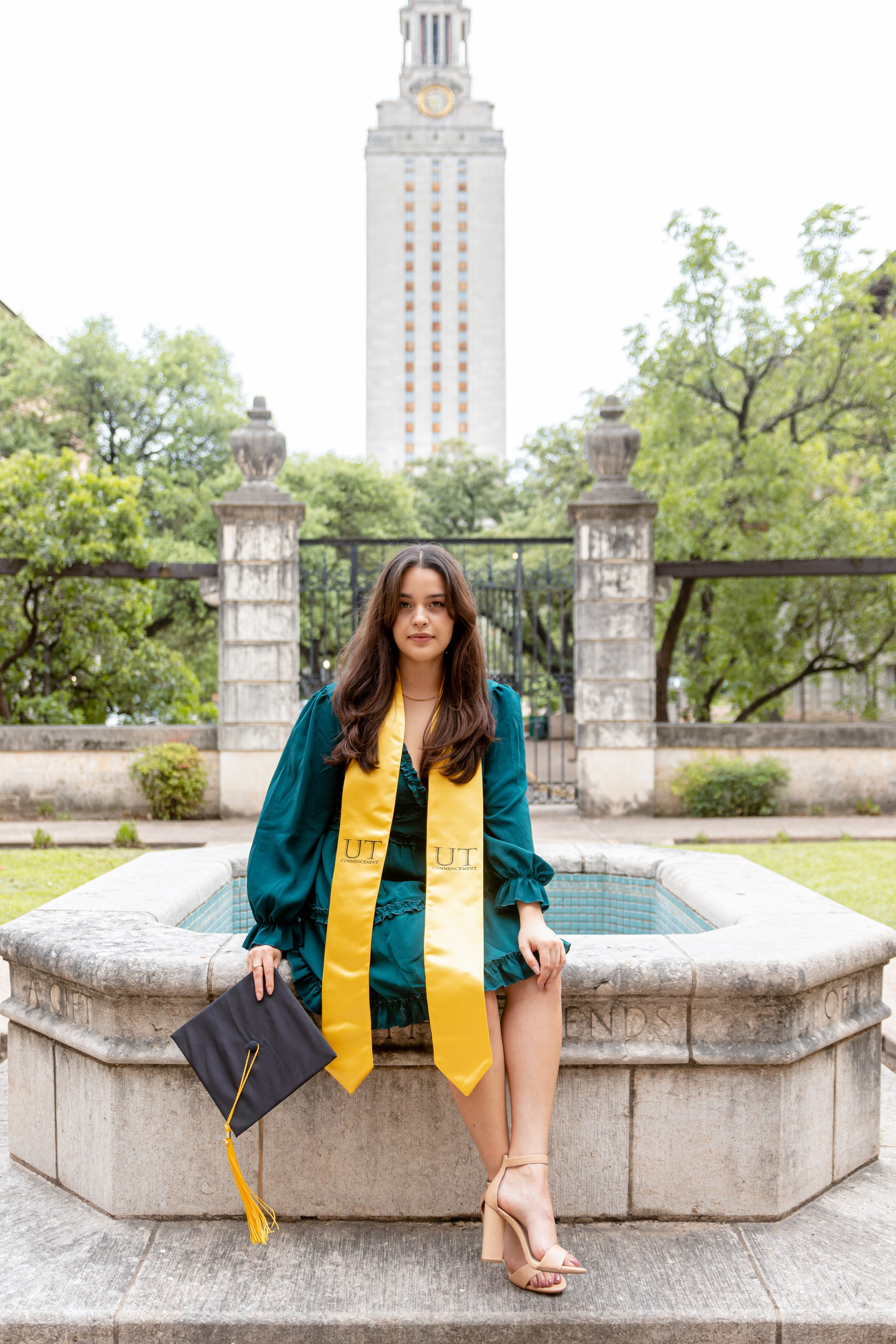 Monica’s graduation photoshoot at the University of Texas Austin