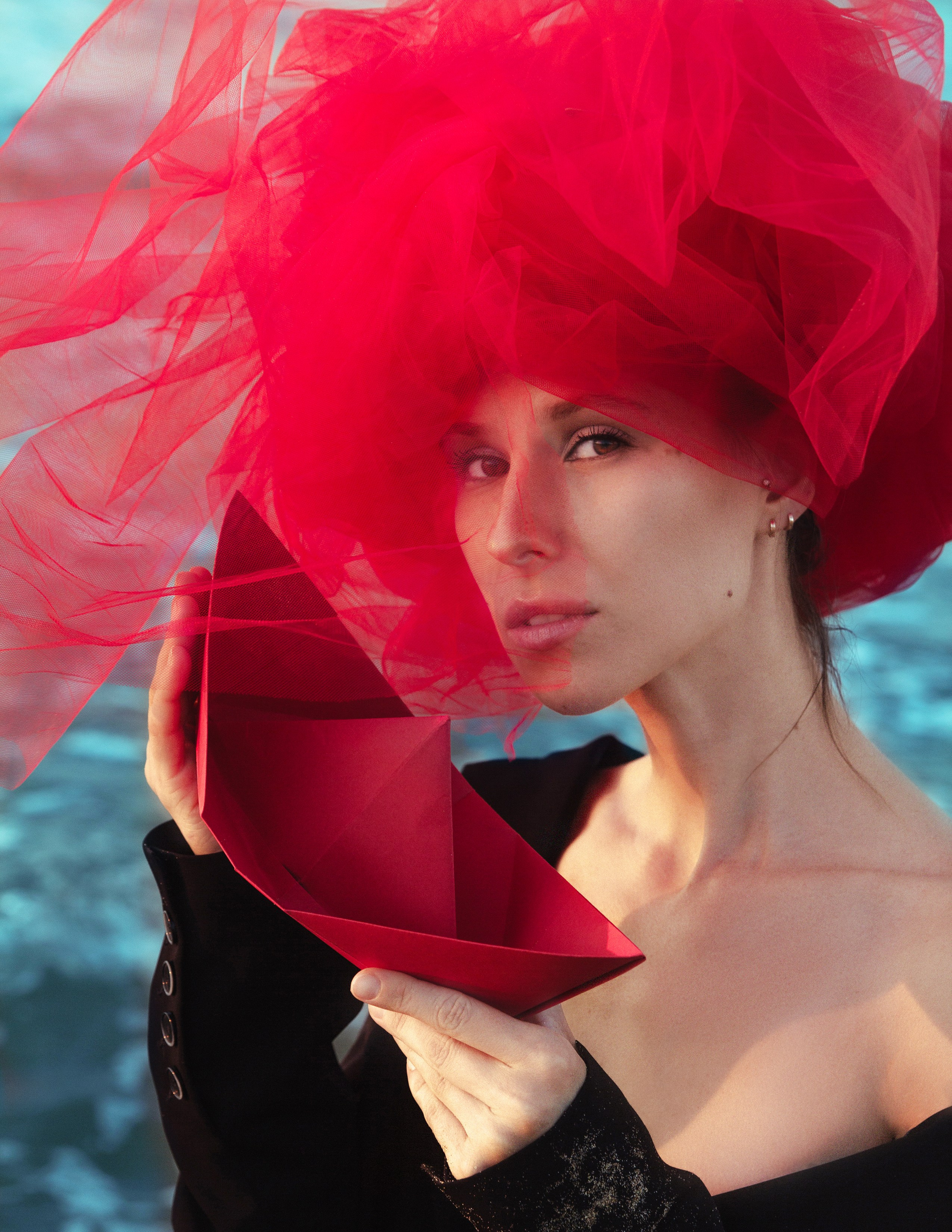 conceptual photoshoot by the Bosphorus Istanbul artistic portrait